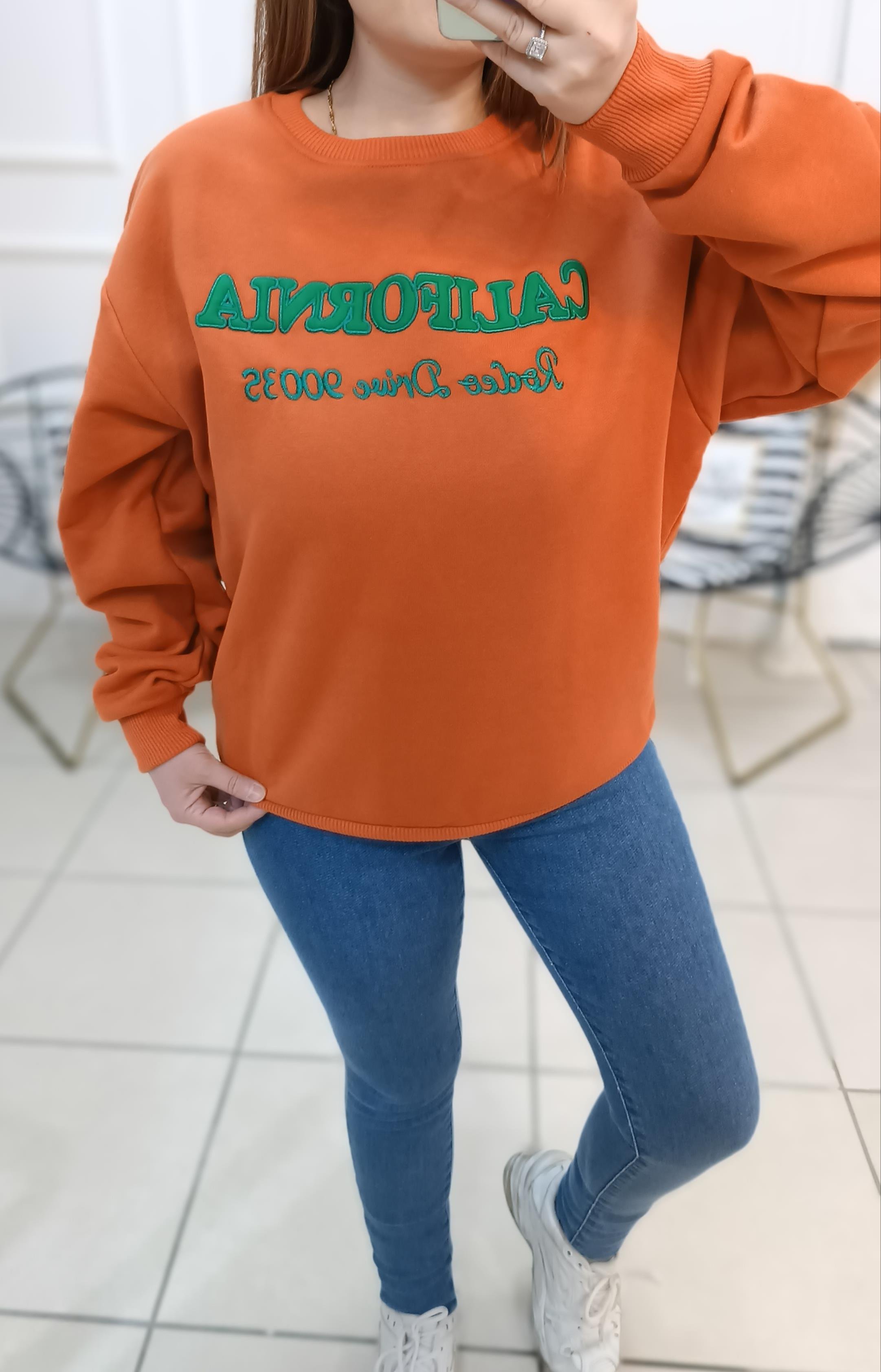 Bisiklet Yaka İçi Şardonlu Sweatshirt