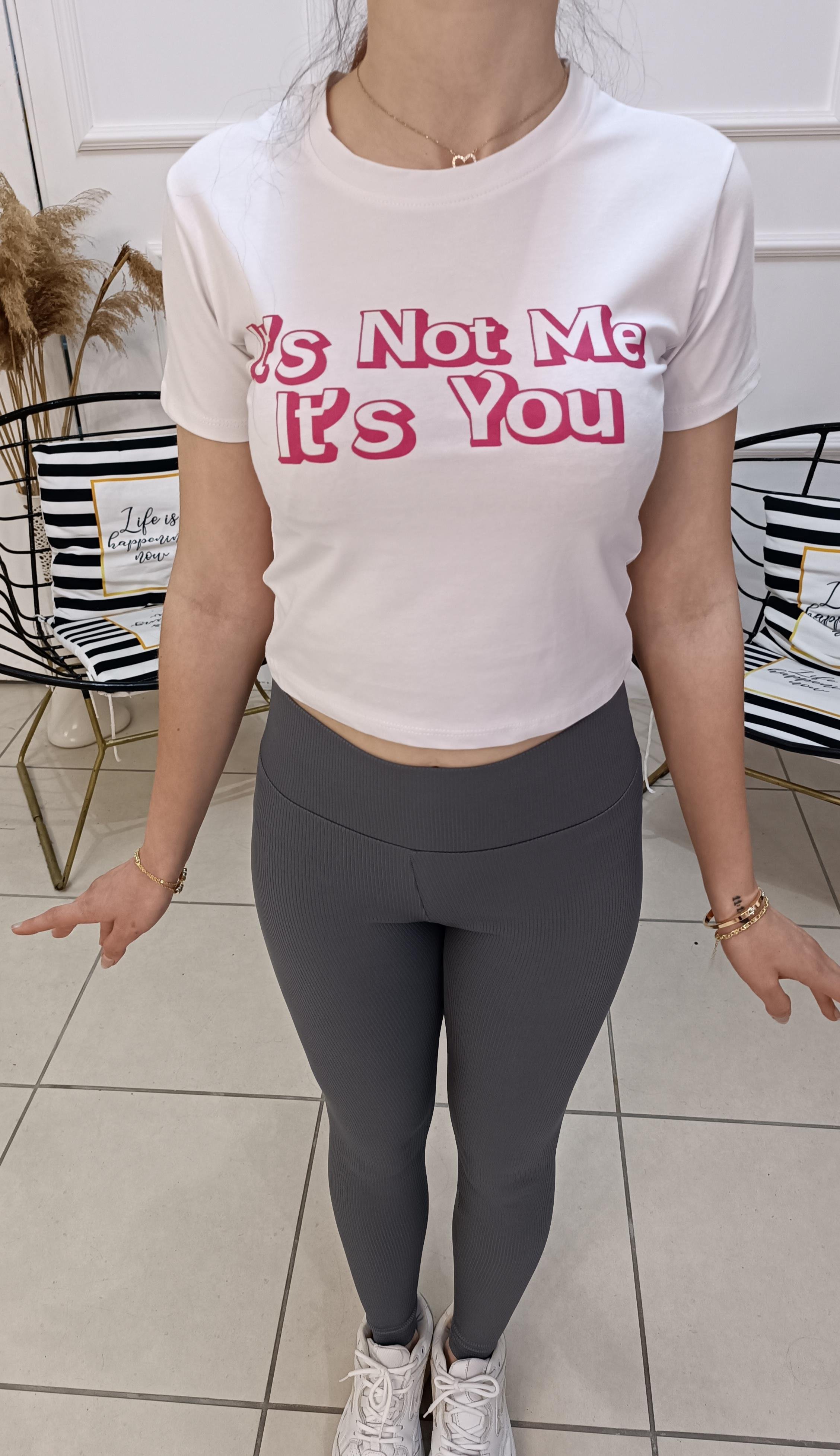 Önü Baskılı Bisiklet Yaka Crop
