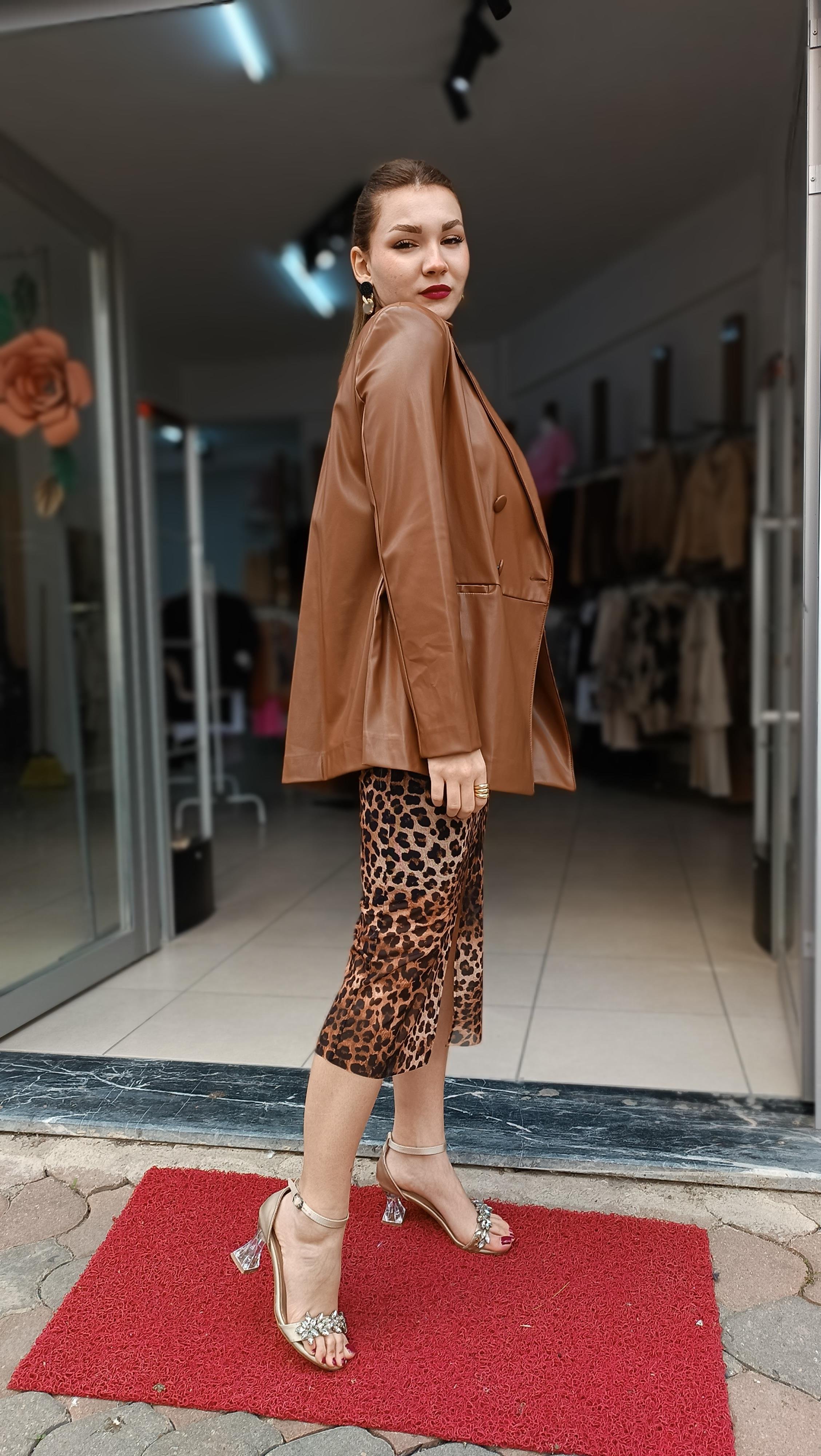 Premium Kalite İçi Kürklü Oversize Deri Ceket