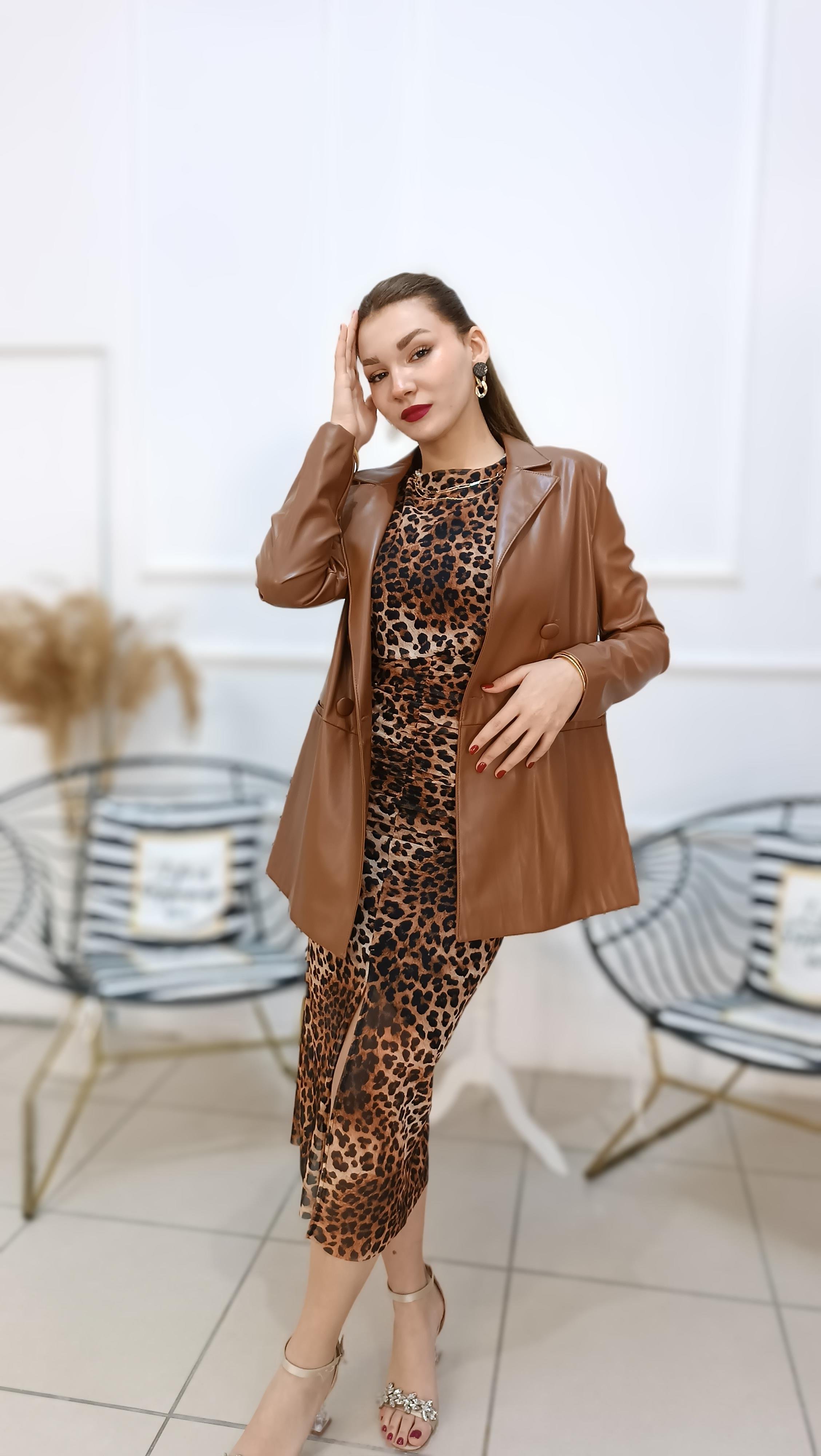 Premium Kalite İçi Kürklü Oversize Deri Ceket