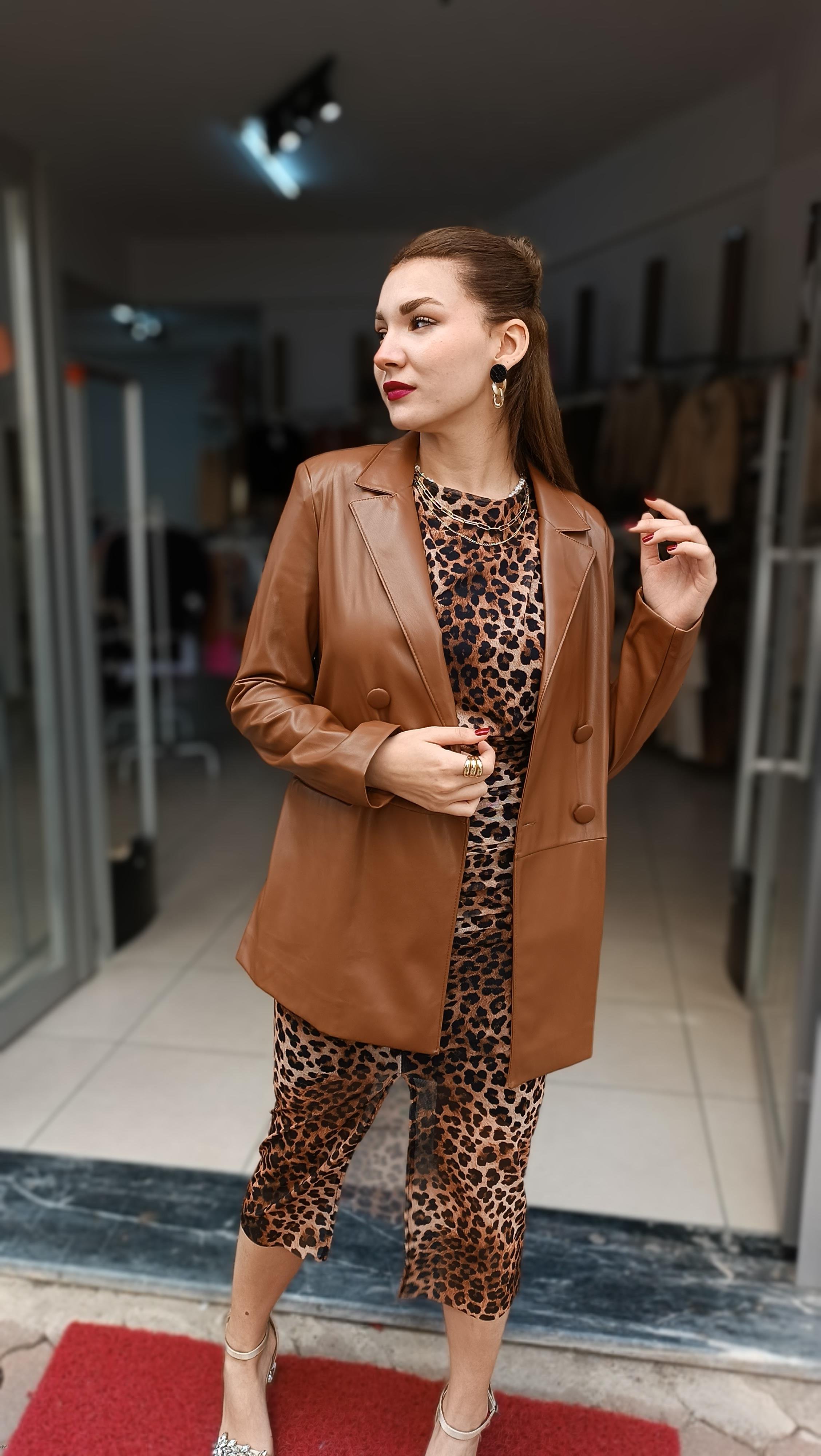 Premium Kalite İçi Kürklü Oversize Deri Ceket