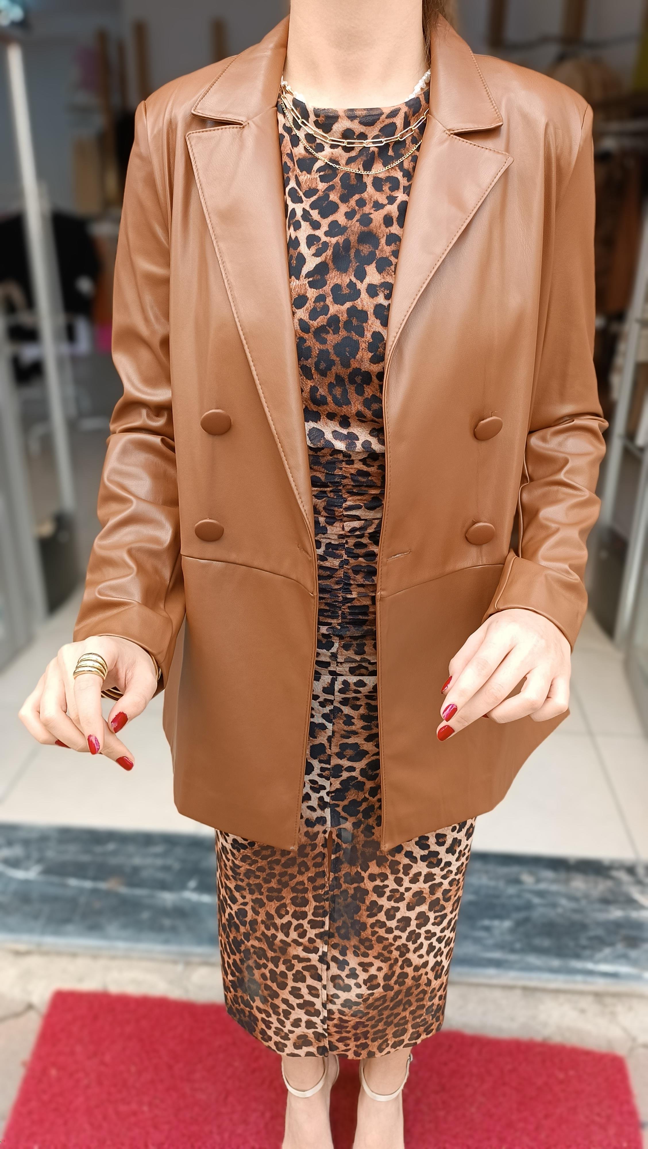 Premium Kalite İçi Kürklü Oversize Deri Ceket