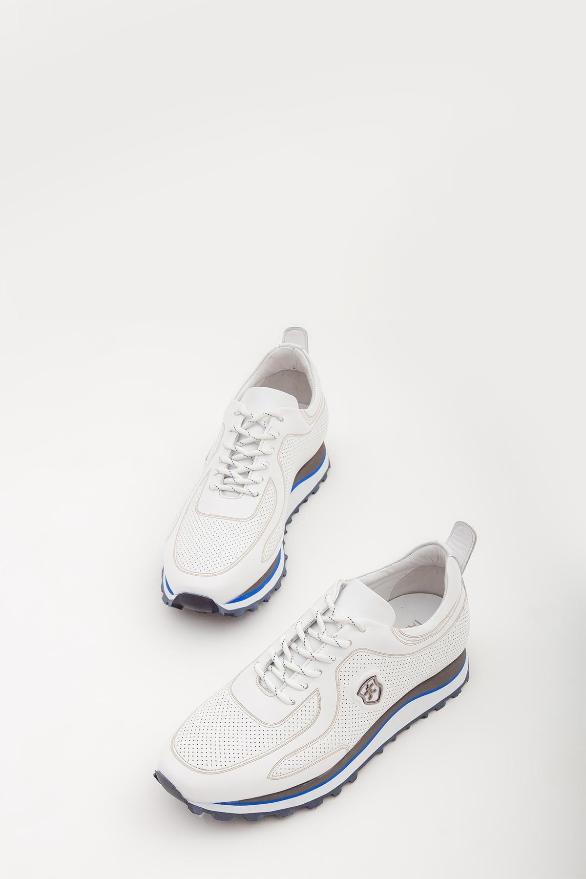 Tamer Tanca Lacivert Tamer Tanca Hakiki Erkek Deri Casual Ayakkabı