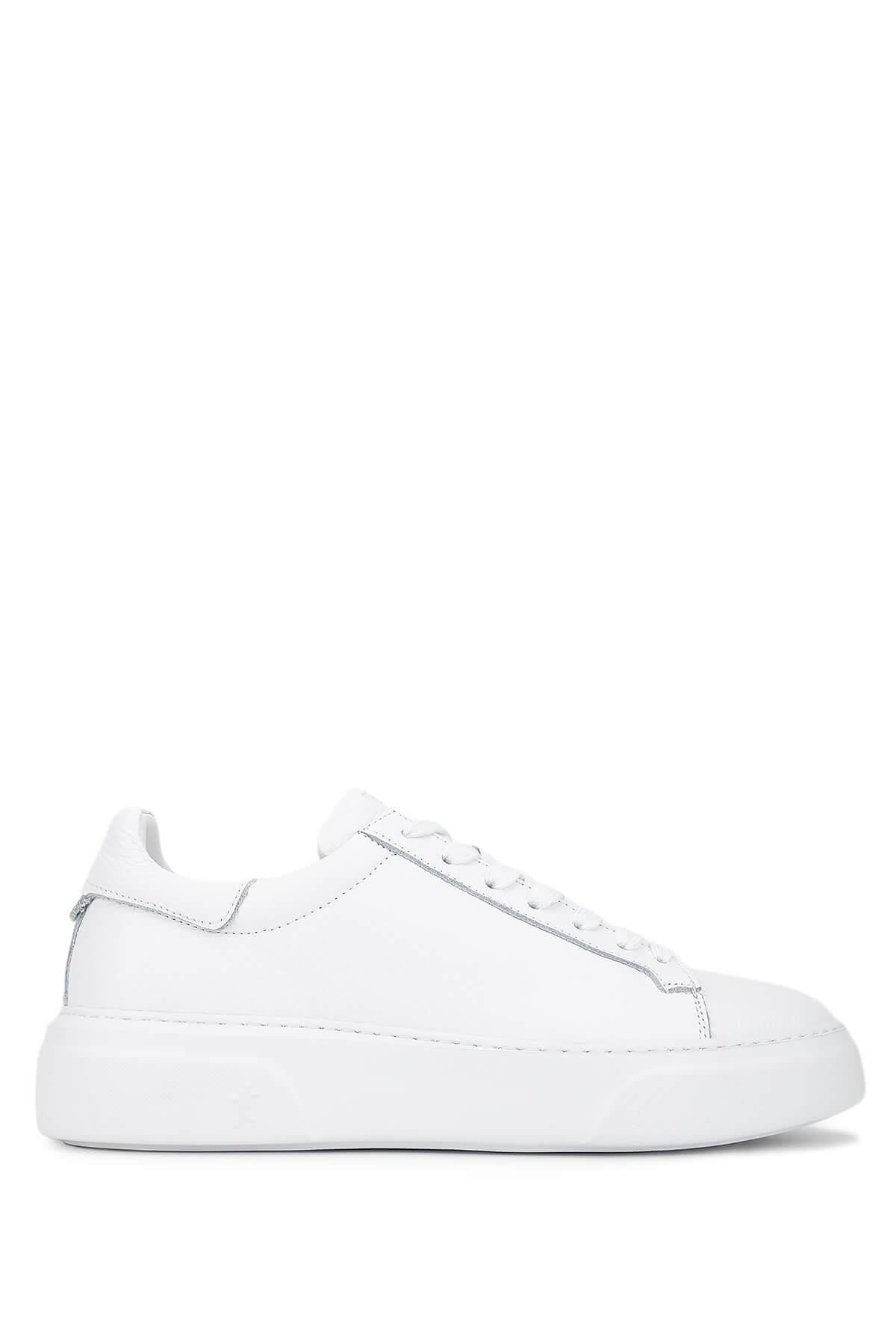 Tamer Tanca Siyah Siyah Tamer Tanca Hakiki Erkek Deri Sneakers Spor Ayakkabı