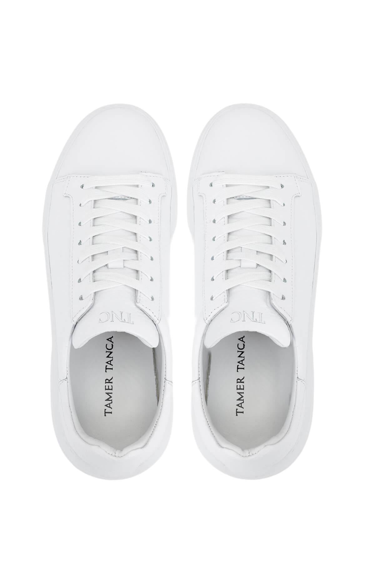 Tamer Tanca Siyah Siyah Tamer Tanca Hakiki Erkek Deri Sneakers Spor Ayakkabı