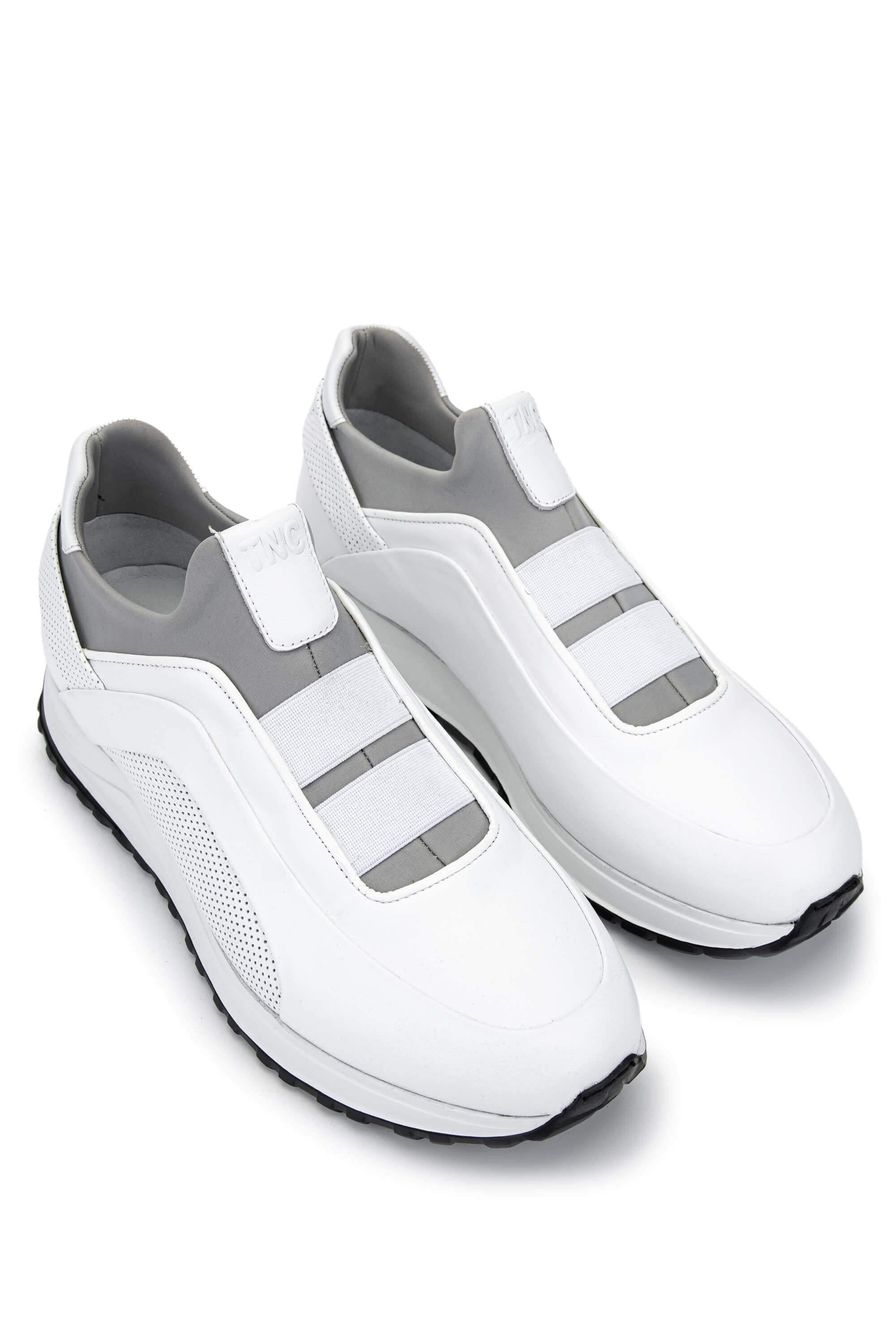 Tamer Tanca Beyaz Tamer Tanca Hakiki Erkek Deri Sneakers Spor Ayakkabı