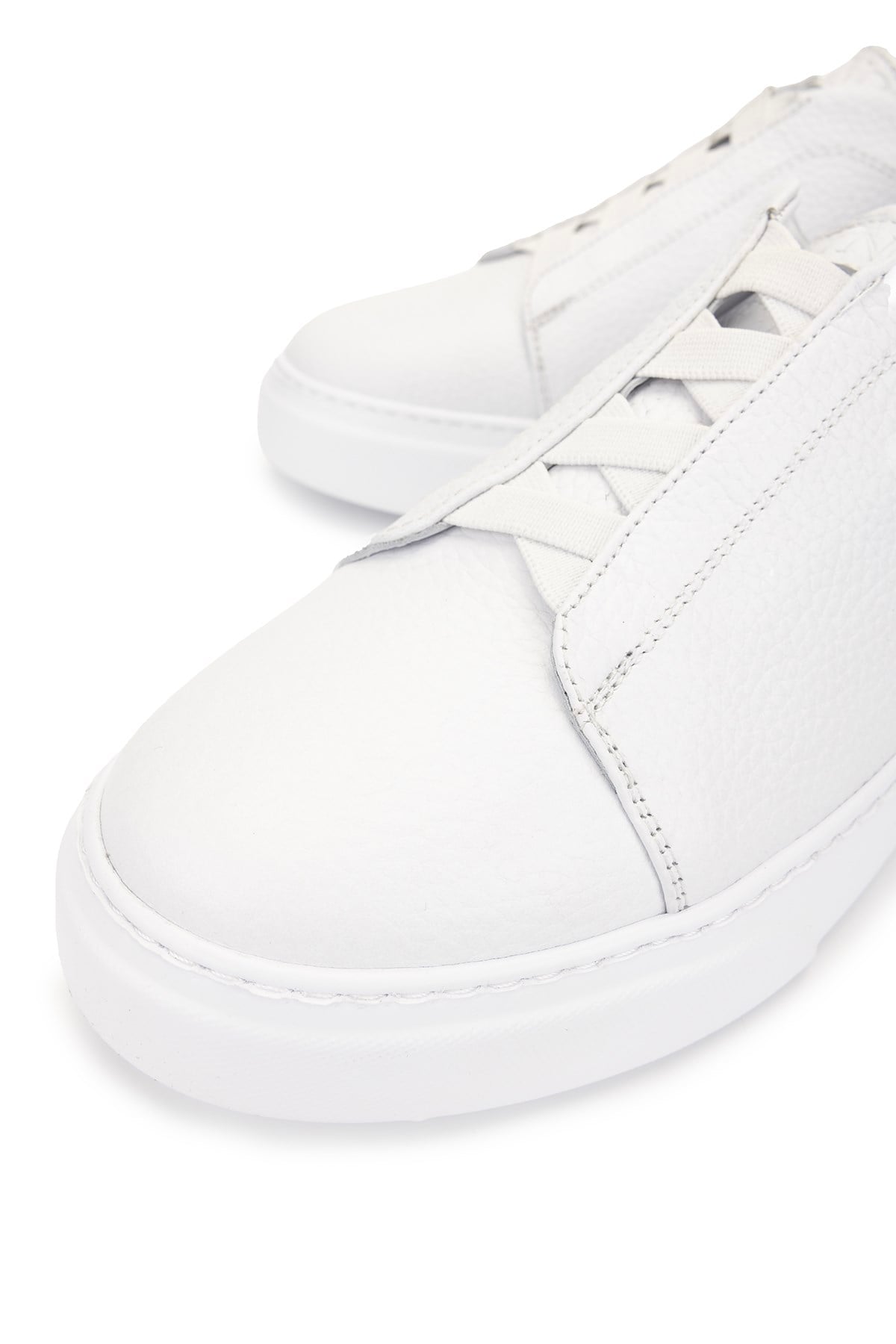 Tamer Tanca Bej Floter Tamer Tanca Hakiki Deri Erkek Sneakers Spor Ayakkabı