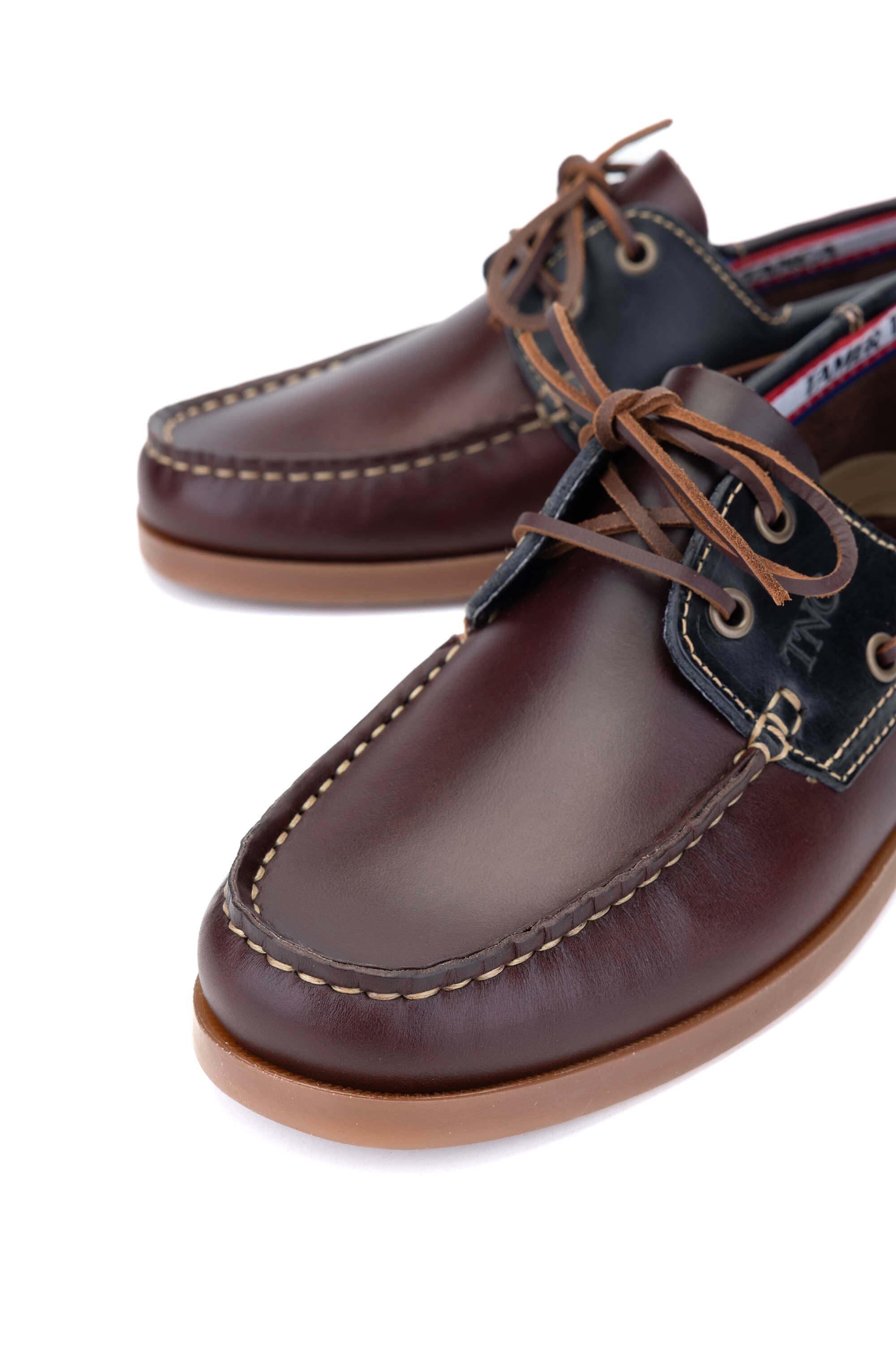 Tamer Tanca Bordo Lacivert Tamer Tanca Hakiki Erkek Deri Casual Ayakkabı