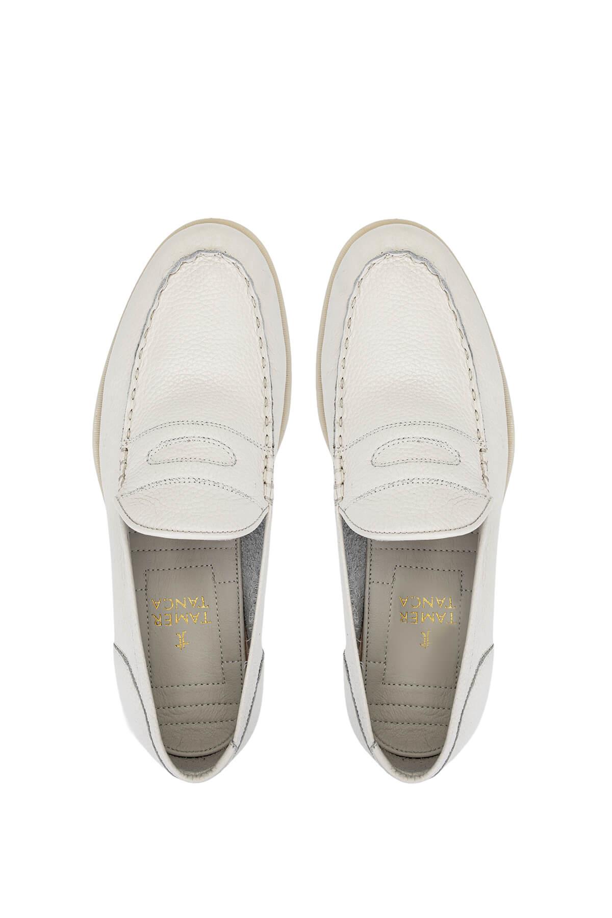 Tamer Tanca Lacivert Tamer Tanca Hakiki Erkek Deri Loafer Ayakkabı