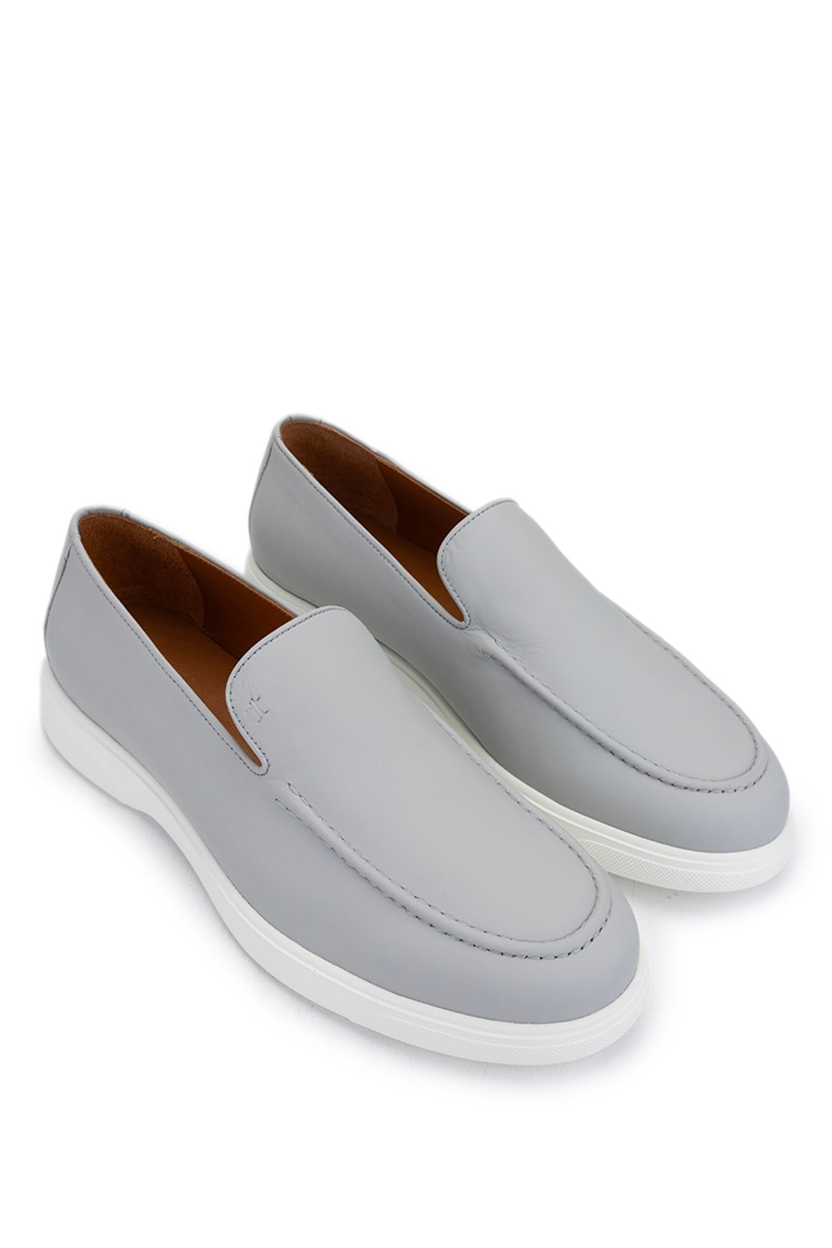 Tamer Tanca Kahverengi Nubuk Tamer Tanca Hakiki Deri Erkek Loafer Ayakkabı