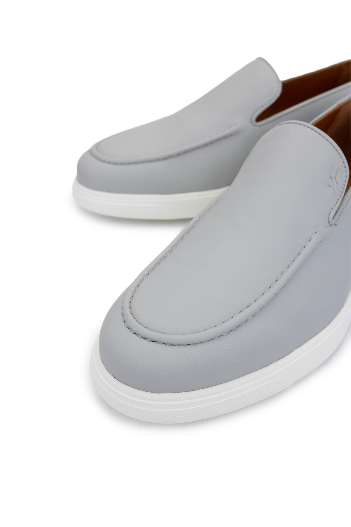 Tamer Tanca Kahverengi Nubuk Tamer Tanca Hakiki Deri Erkek Loafer Ayakkabı