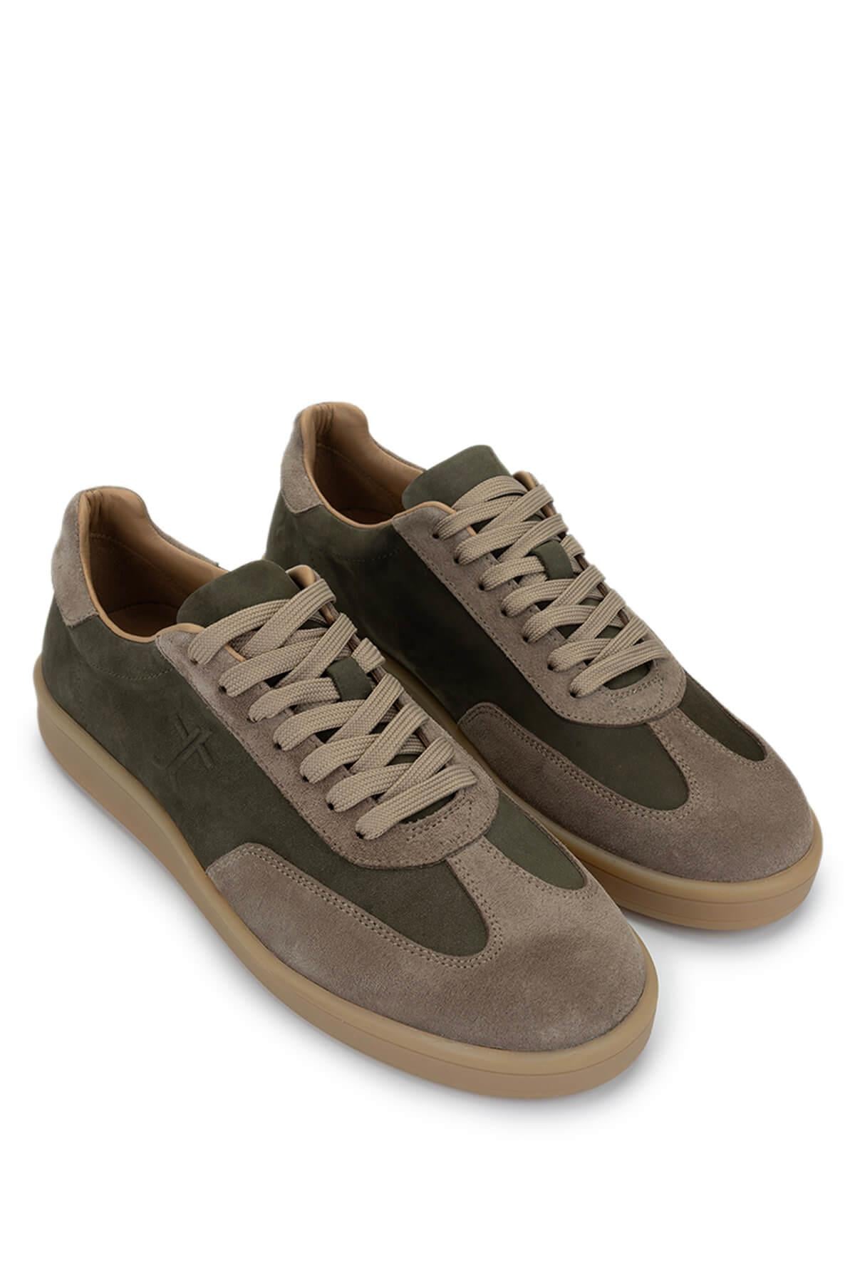 Tamer Tanca Vizon Tamer Tanca Hakiki Erkek Deri Sneakers Spor Ayakkabı