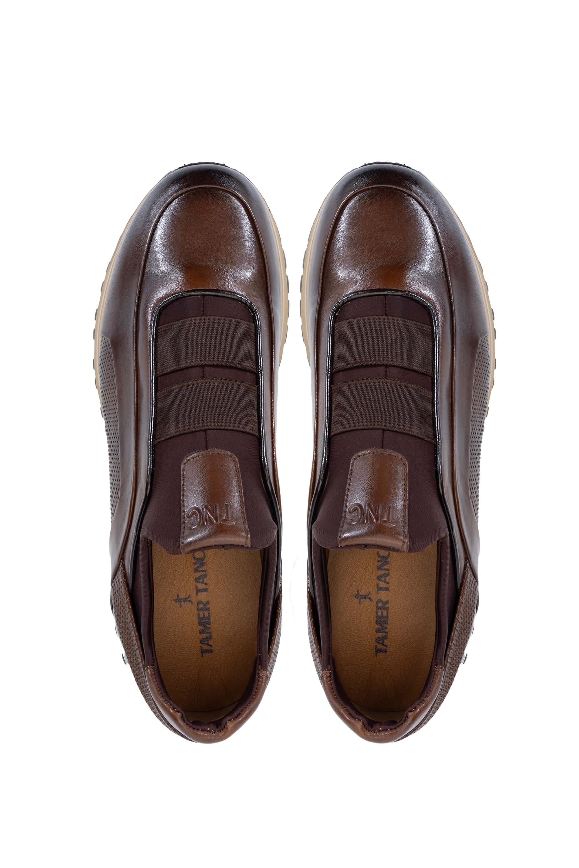 Tamer Tanca Beyaz Tamer Tanca Hakiki Erkek Deri Sneakers Spor Ayakkabı