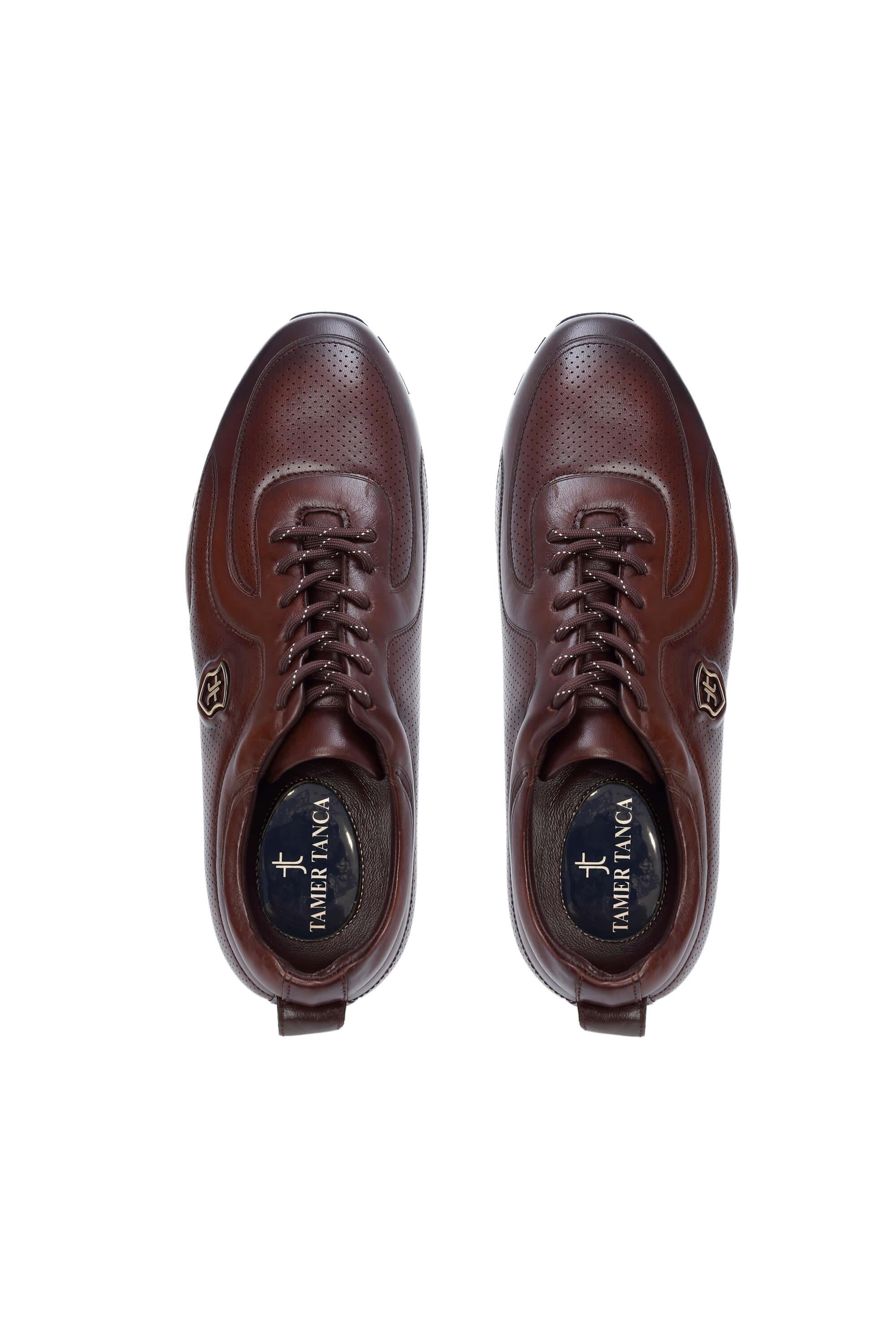 Tamer Tanca Lacivert Tamer Tanca Hakiki Erkek Deri Casual Ayakkabı