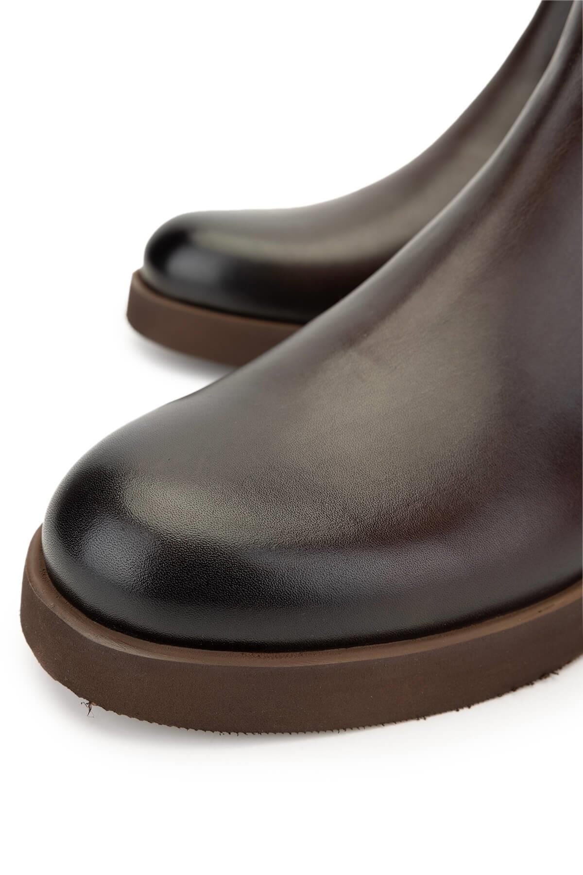 Tamer Tanca Gri Tamer Tanca Hakiki Erkek Deri Casual Bot