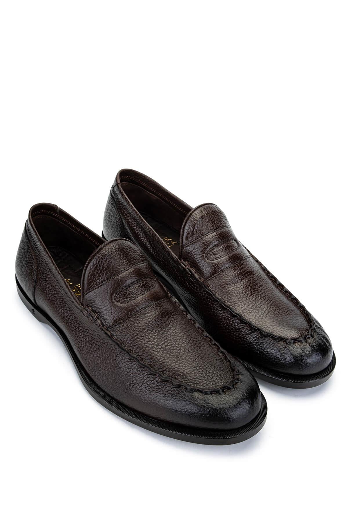 Tamer Tanca Lacivert Tamer Tanca Hakiki Erkek Deri Loafer Ayakkabı