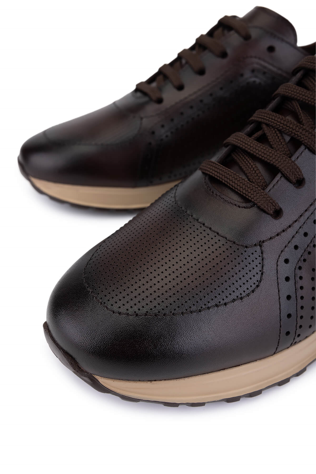 Tamer Tanca Beyaz Tamer Tanca Hakiki Erkek Deri Sneakers Spor Ayakkabı