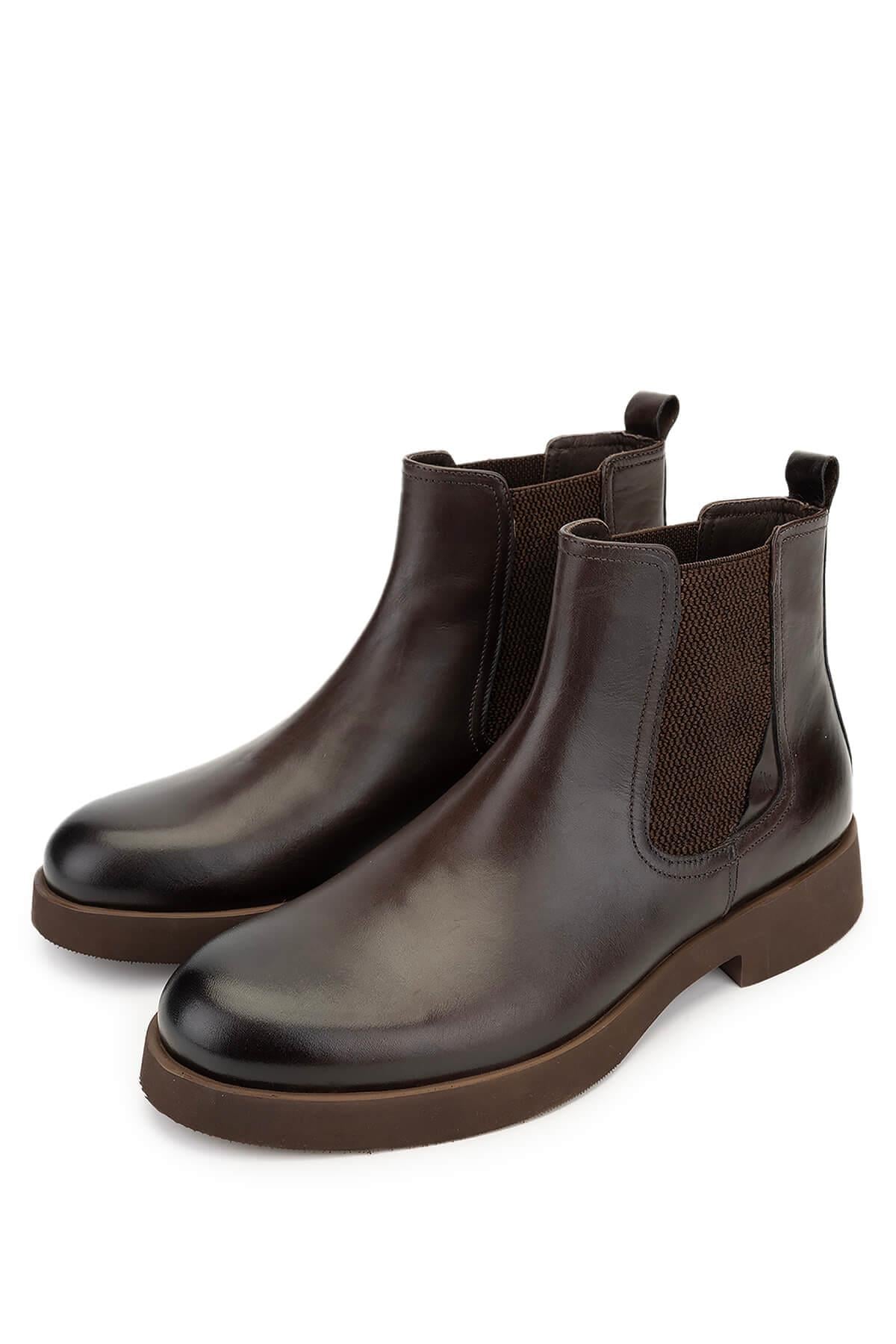 Tamer Tanca Gri Tamer Tanca Hakiki Erkek Deri Casual Bot