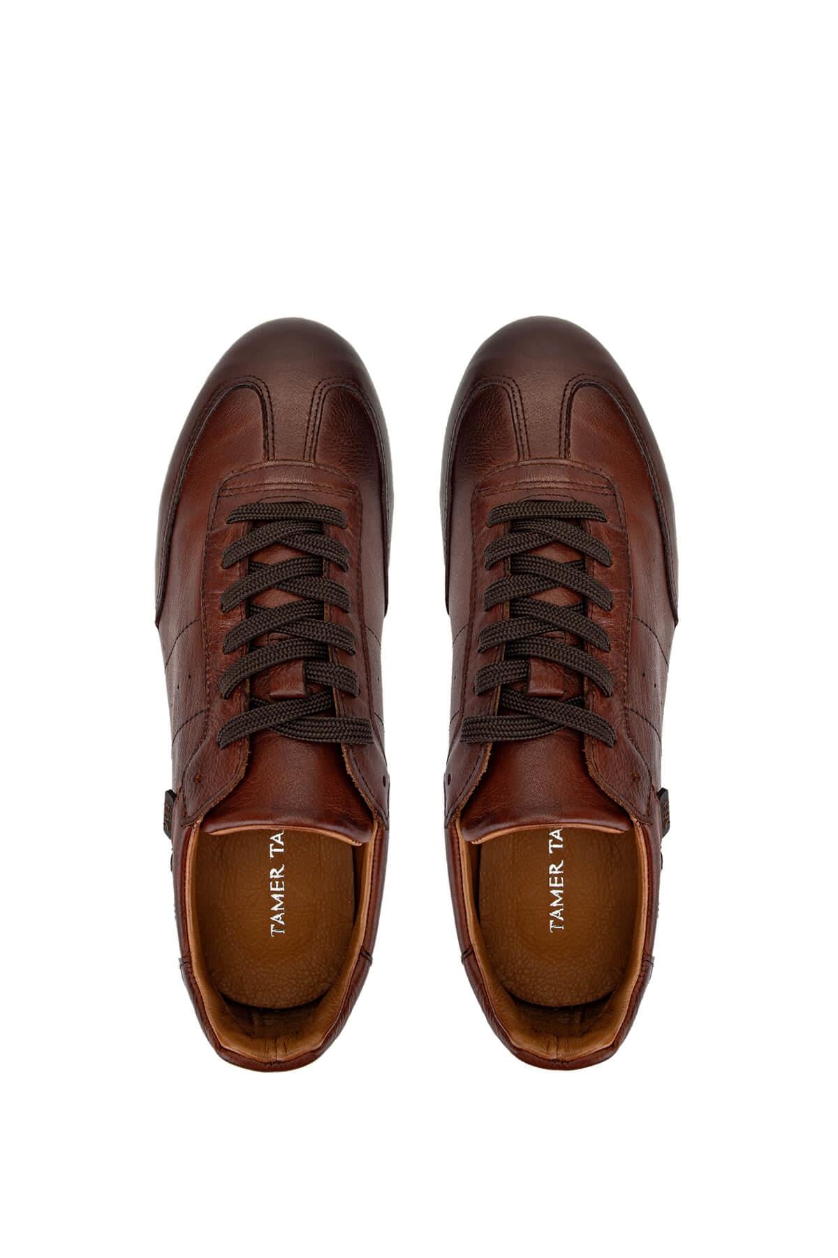 Tamer Tanca Beyaz Tamer Tanca Hakiki Erkek Deri Sneakers Spor Ayakkabı