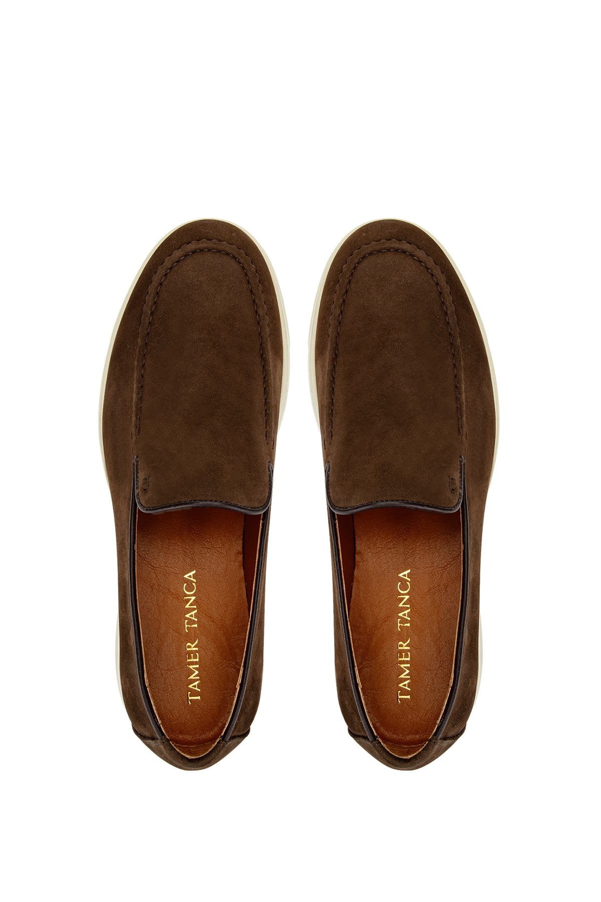 Tamer Tanca Kahverengi Nubuk Tamer Tanca Hakiki Deri Erkek Loafer Ayakkabı