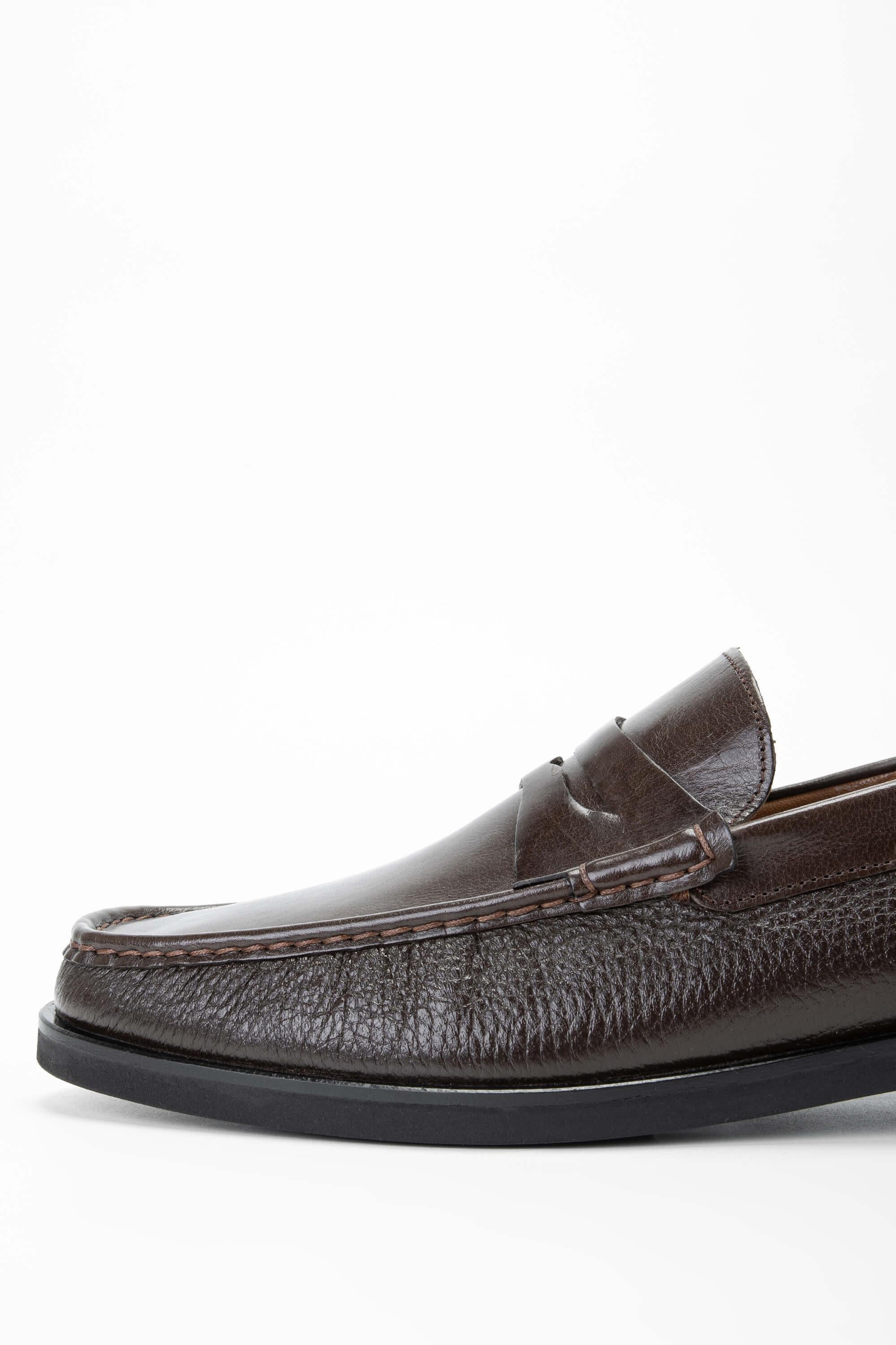 Tamer Tanca Lacivert Tamer Tanca Hakiki Erkek Deri Loafer Ayakkabı