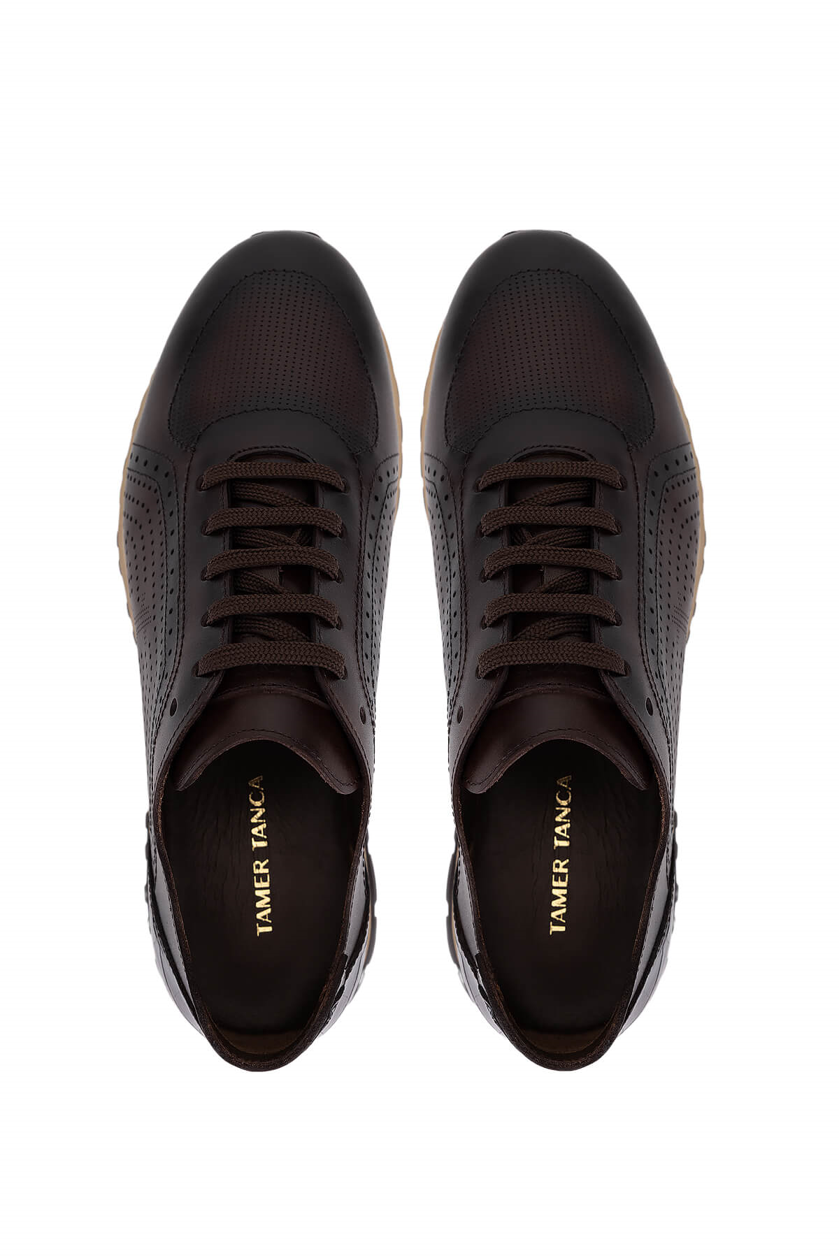 Tamer Tanca Beyaz Tamer Tanca Hakiki Erkek Deri Sneakers Spor Ayakkabı