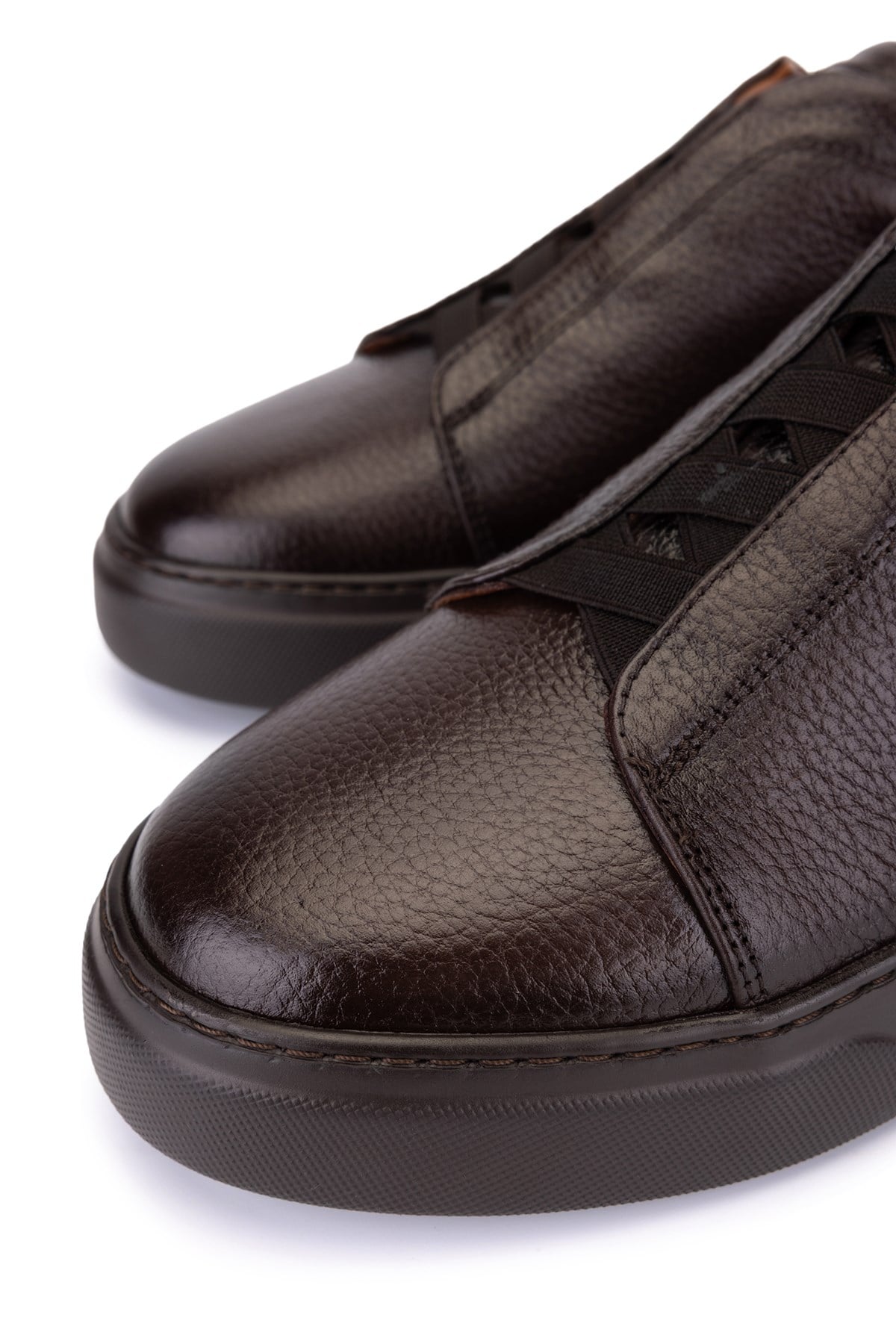 Tamer Tanca Bej Floter Tamer Tanca Hakiki Deri Erkek Sneakers Spor Ayakkabı