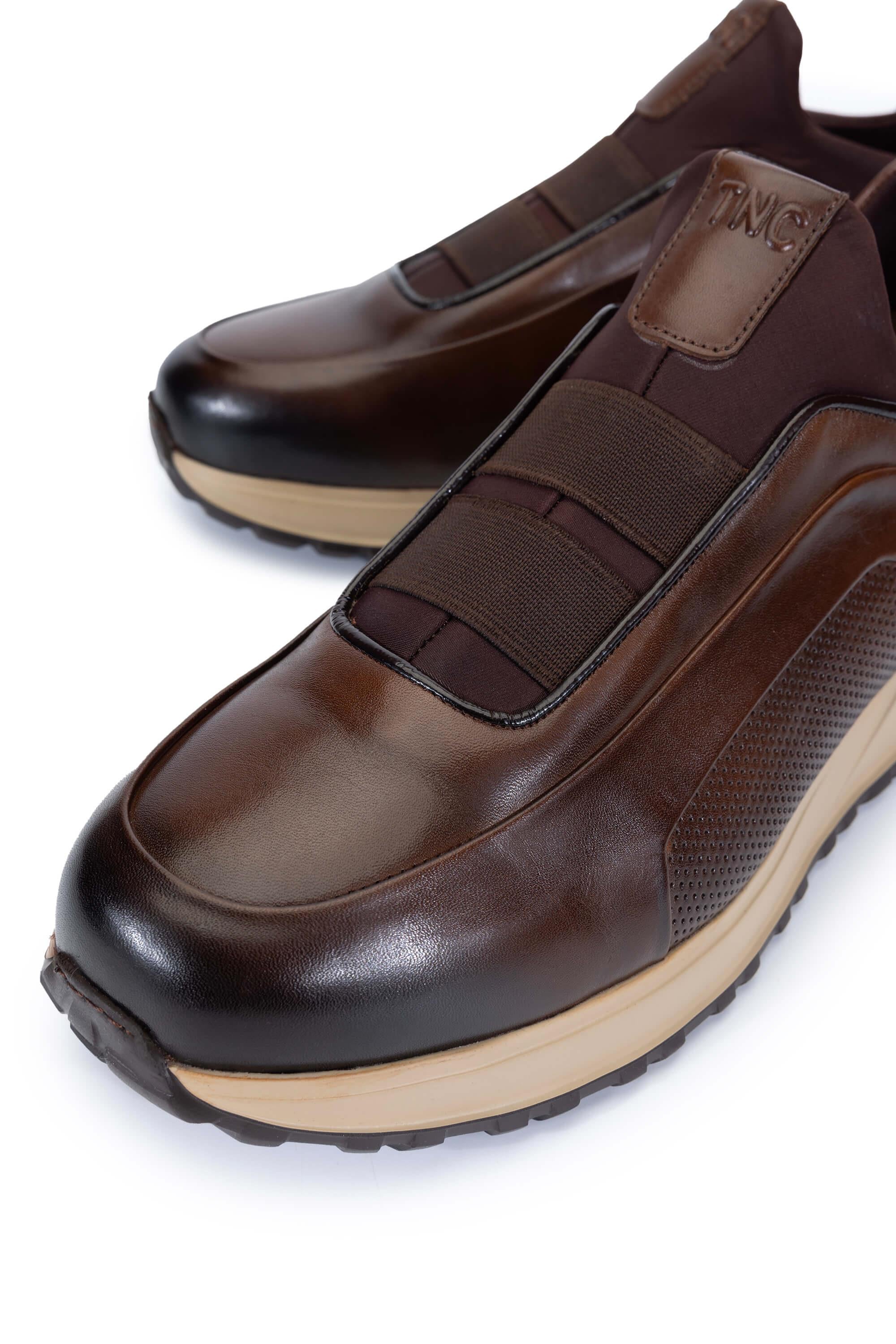 Tamer Tanca Beyaz Tamer Tanca Hakiki Erkek Deri Sneakers Spor Ayakkabı