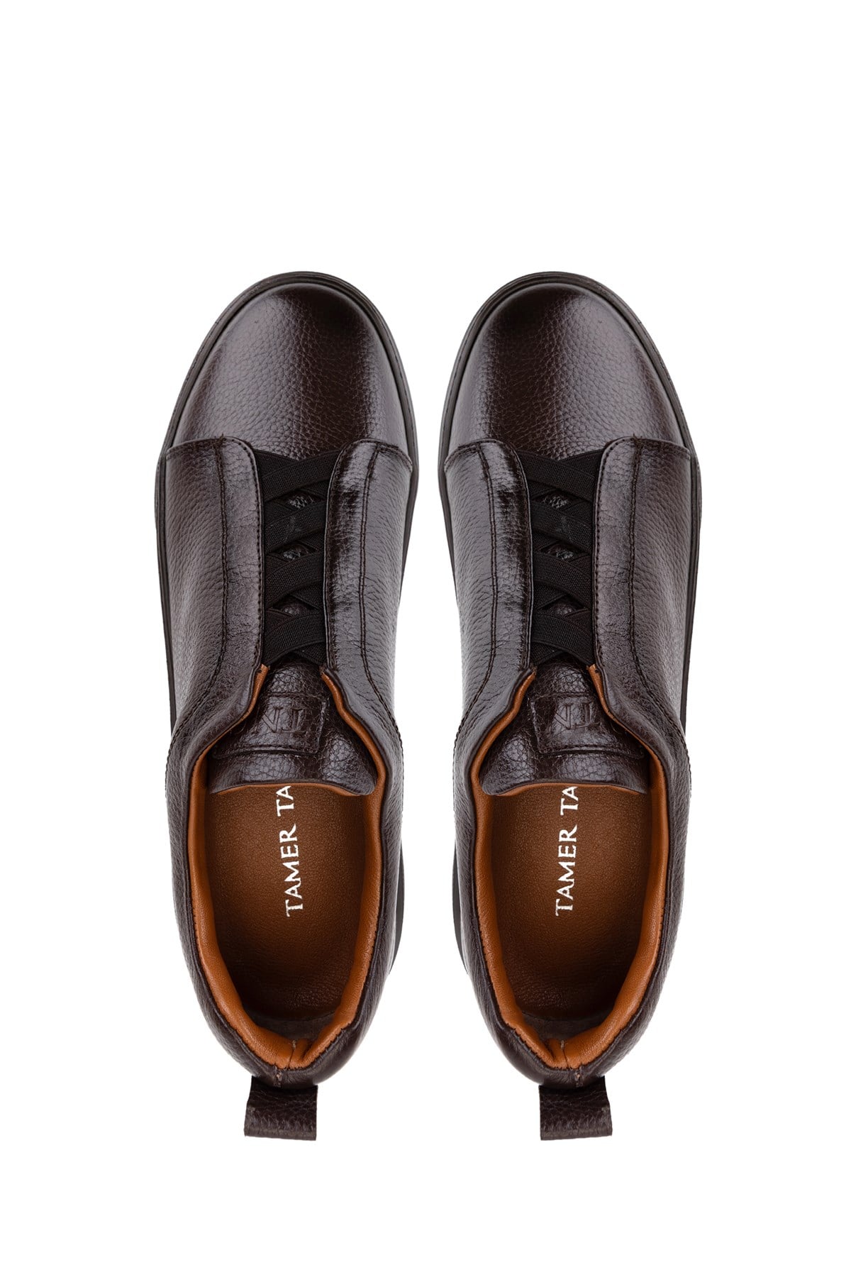 Tamer Tanca Bej Floter Tamer Tanca Hakiki Deri Erkek Sneakers Spor Ayakkabı