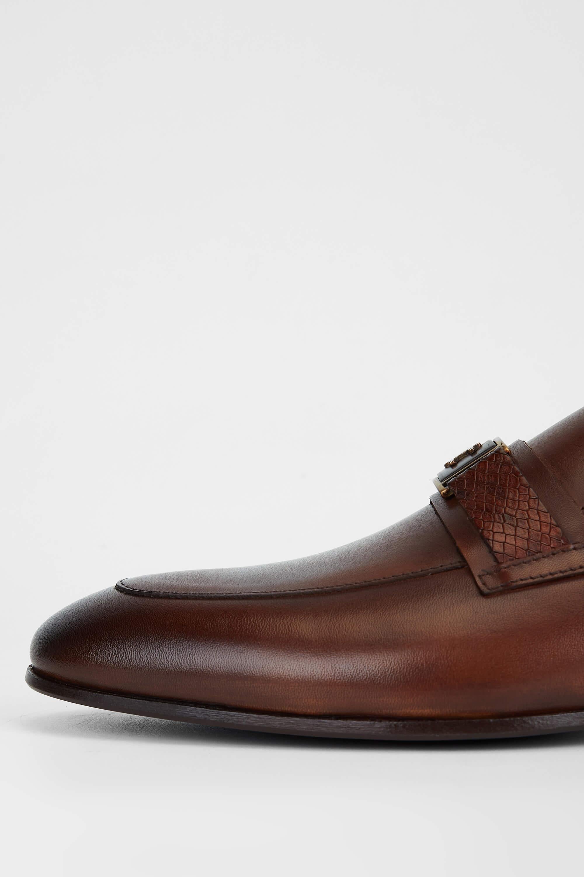 Tamer Tanca Siyah Tamer Tanca Hakiki Erkek Deri Loafer Ayakkabı