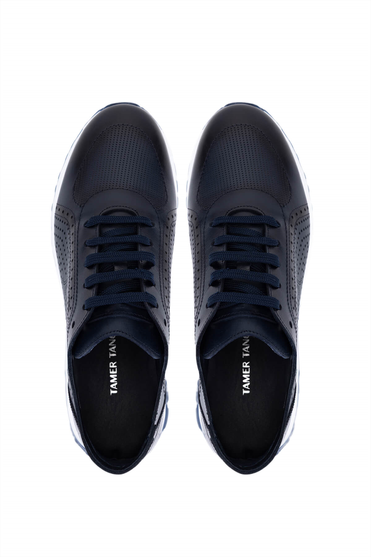 Tamer Tanca Beyaz Tamer Tanca Hakiki Erkek Deri Sneakers Spor Ayakkabı