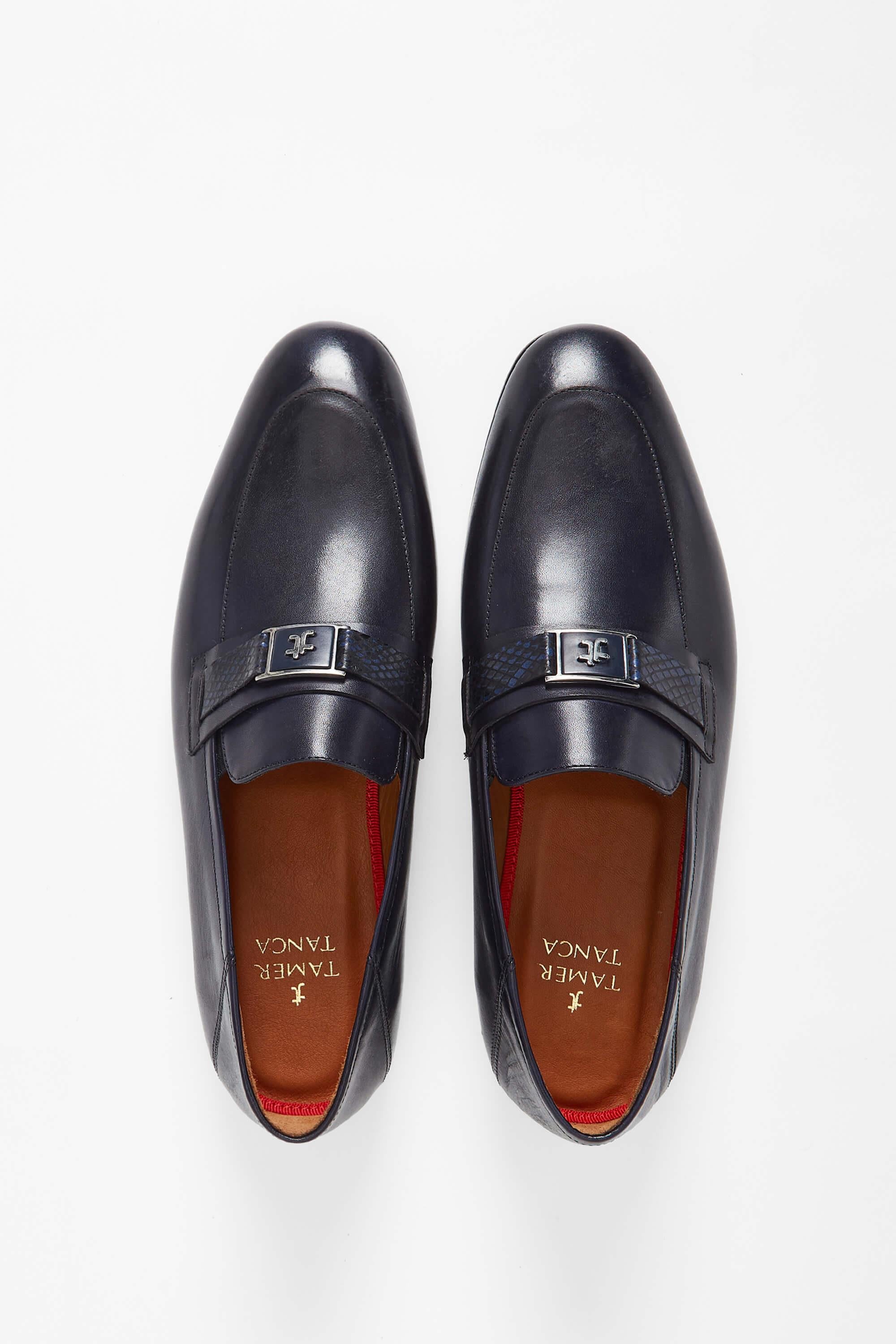 Tamer Tanca Siyah Tamer Tanca Hakiki Erkek Deri Loafer Ayakkabı