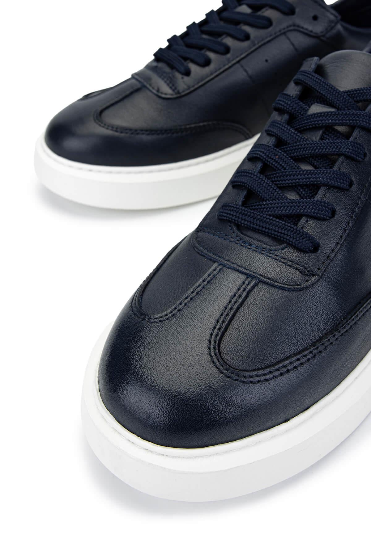 Tamer Tanca Beyaz Tamer Tanca Hakiki Erkek Deri Sneakers Spor Ayakkabı