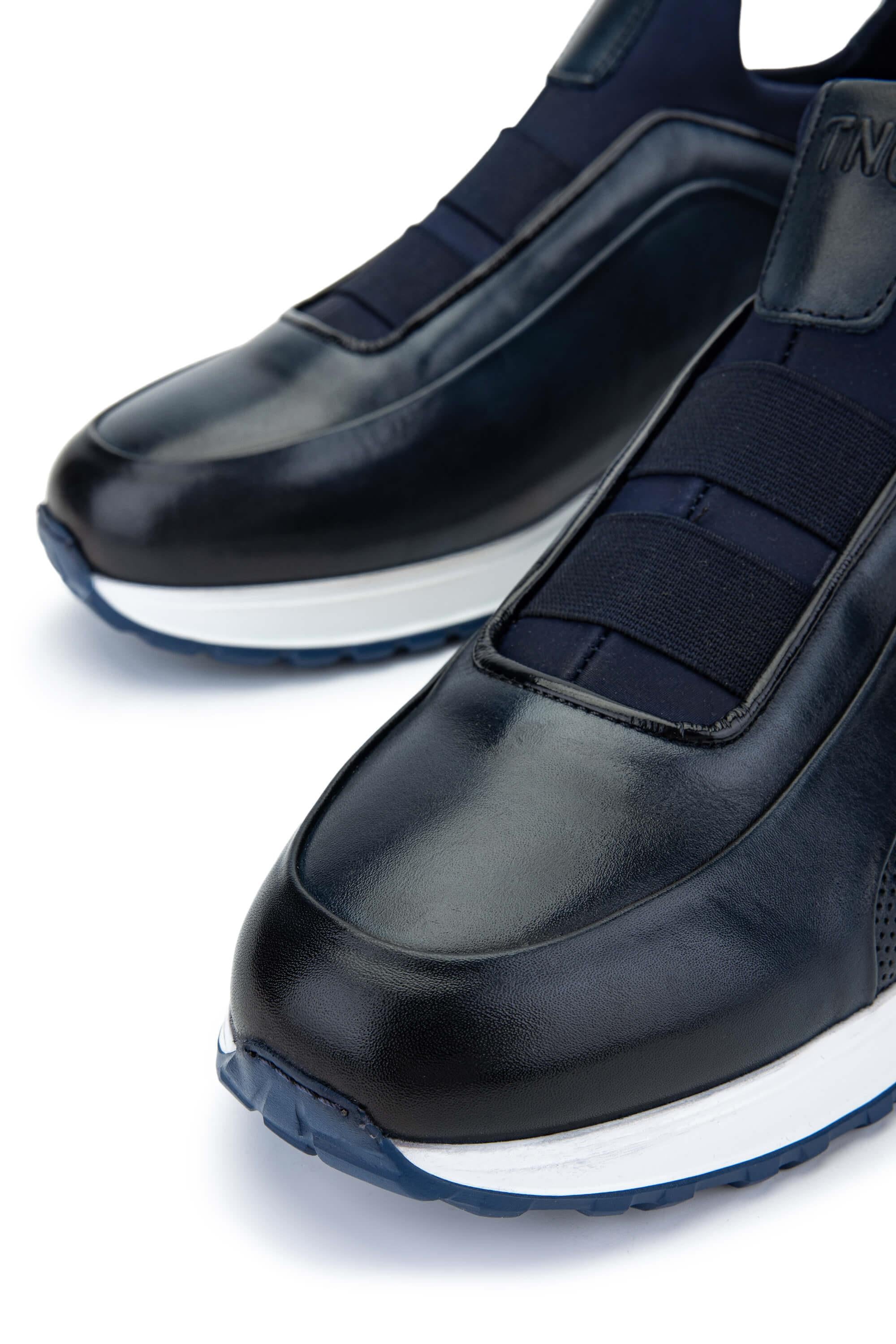 Tamer Tanca Beyaz Tamer Tanca Hakiki Erkek Deri Sneakers Spor Ayakkabı