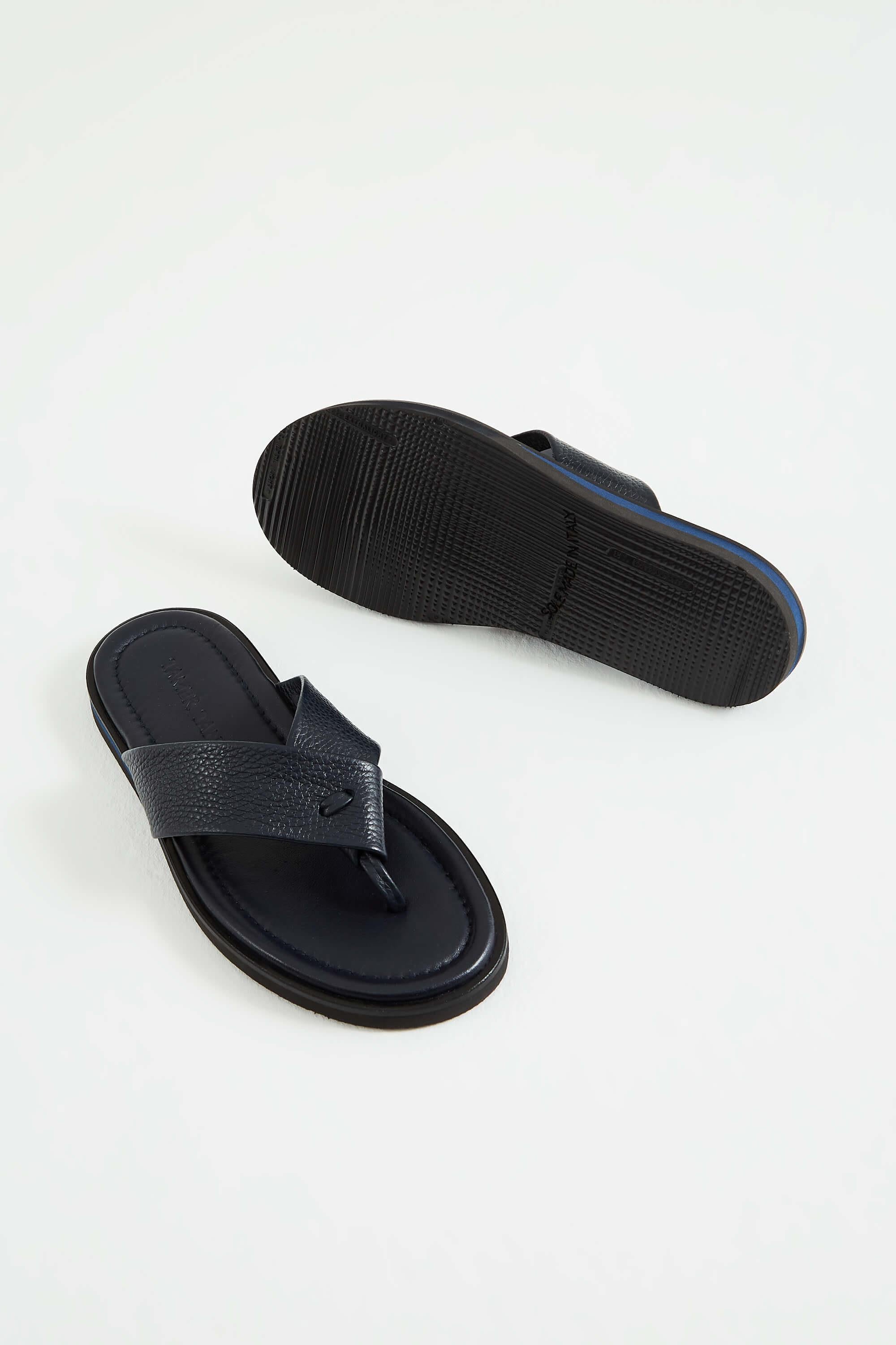 Tamer Tanca Taba Floter Tamer Tanca Hakiki Deri Erkek Parmak Arası Terlik