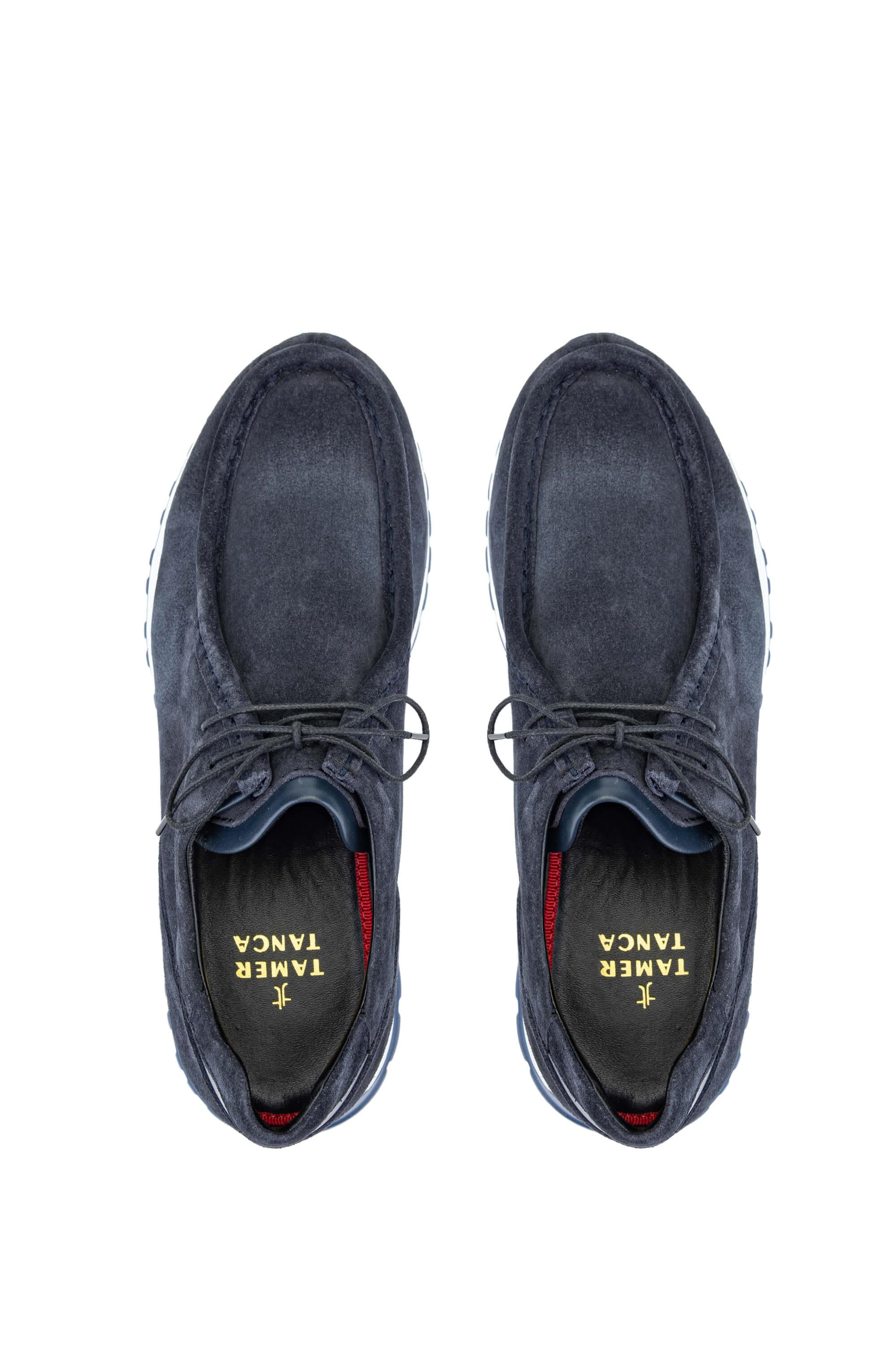 Tamer Tanca Siyah Süet Tamer Tanca Hakiki Deri Erkek Casual Ayakkabı