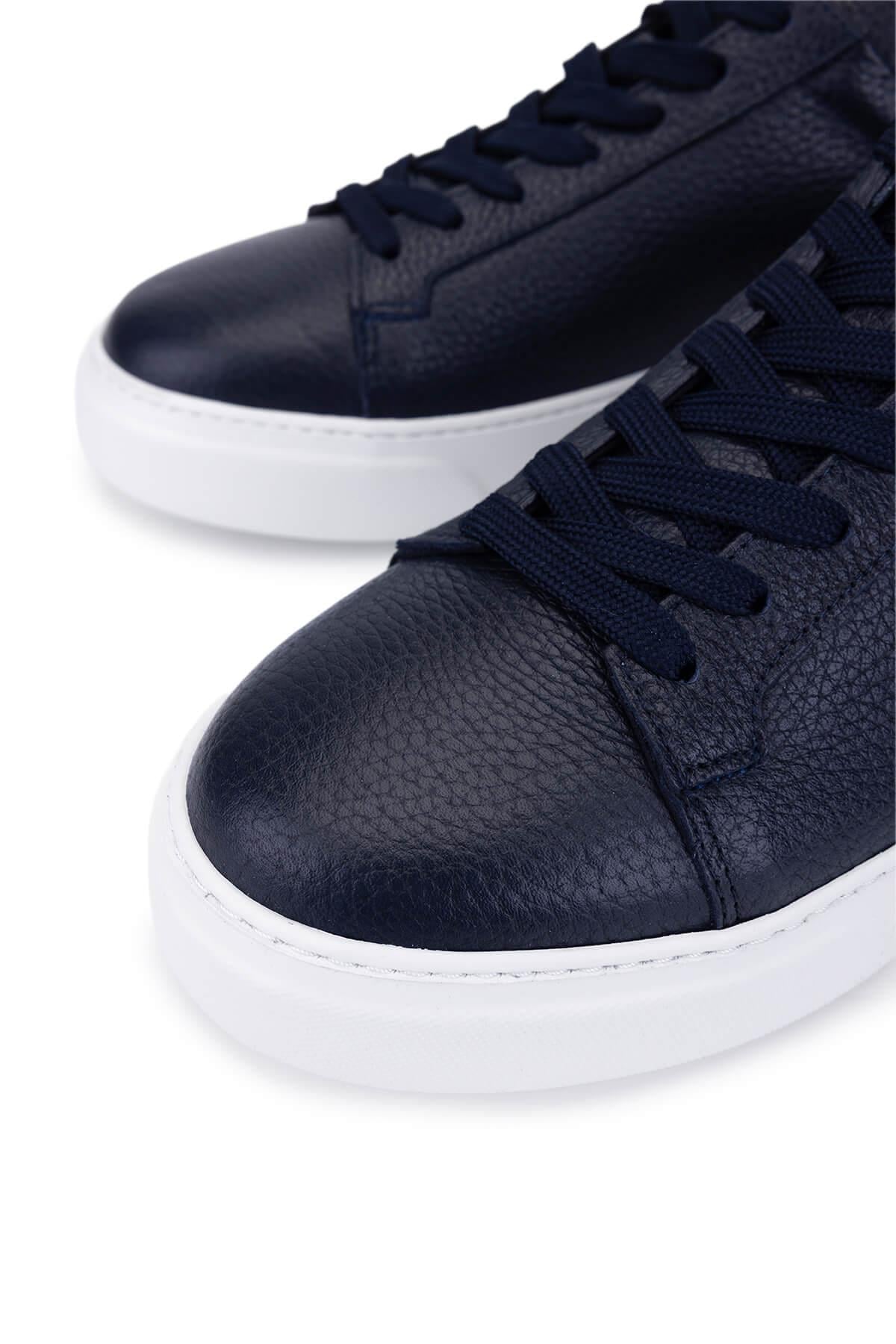 Tamer Tanca Siyah Siyah Tamer Tanca Hakiki Erkek Deri Sneakers Spor Ayakkabı