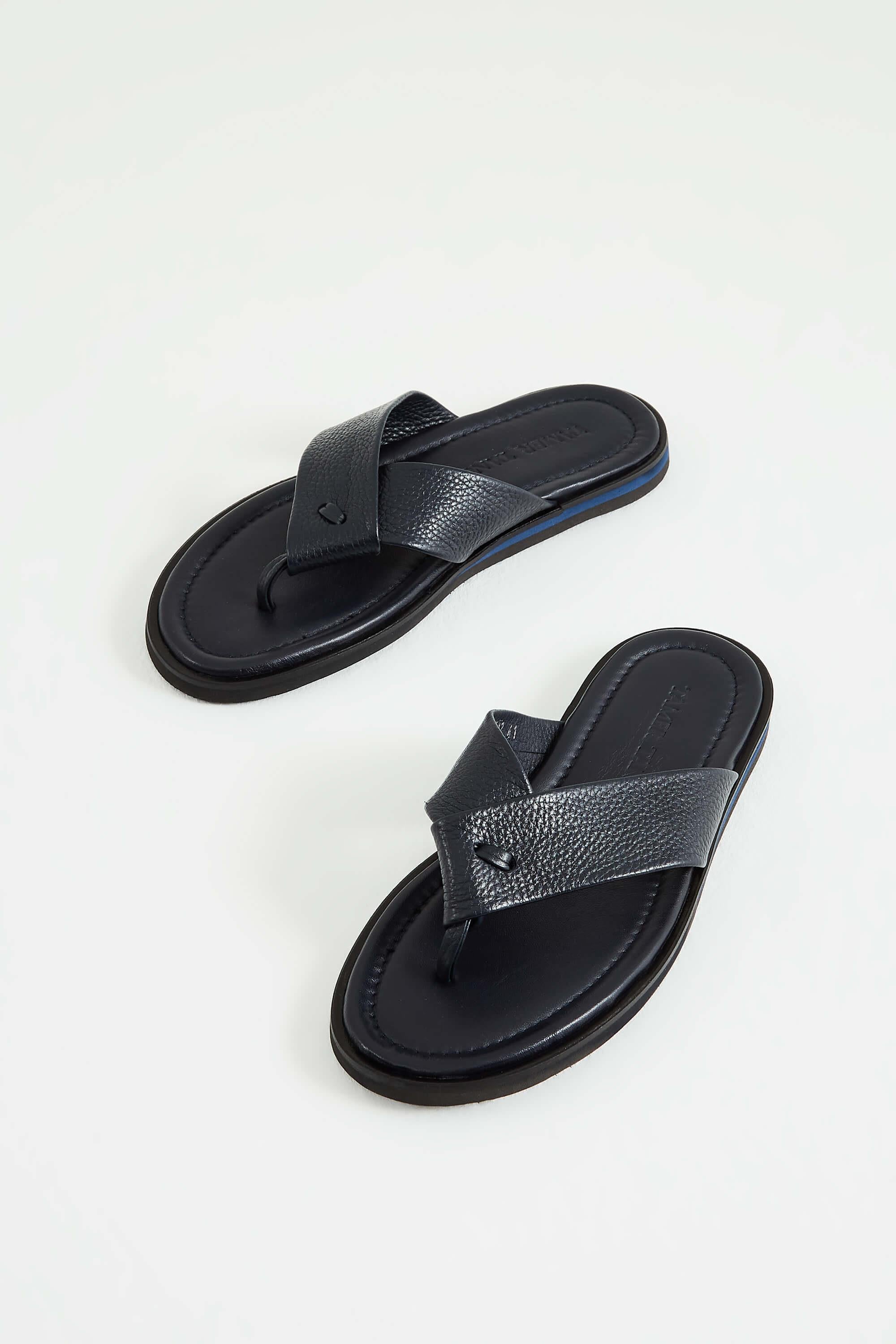 Tamer Tanca Taba Floter Tamer Tanca Hakiki Deri Erkek Parmak Arası Terlik