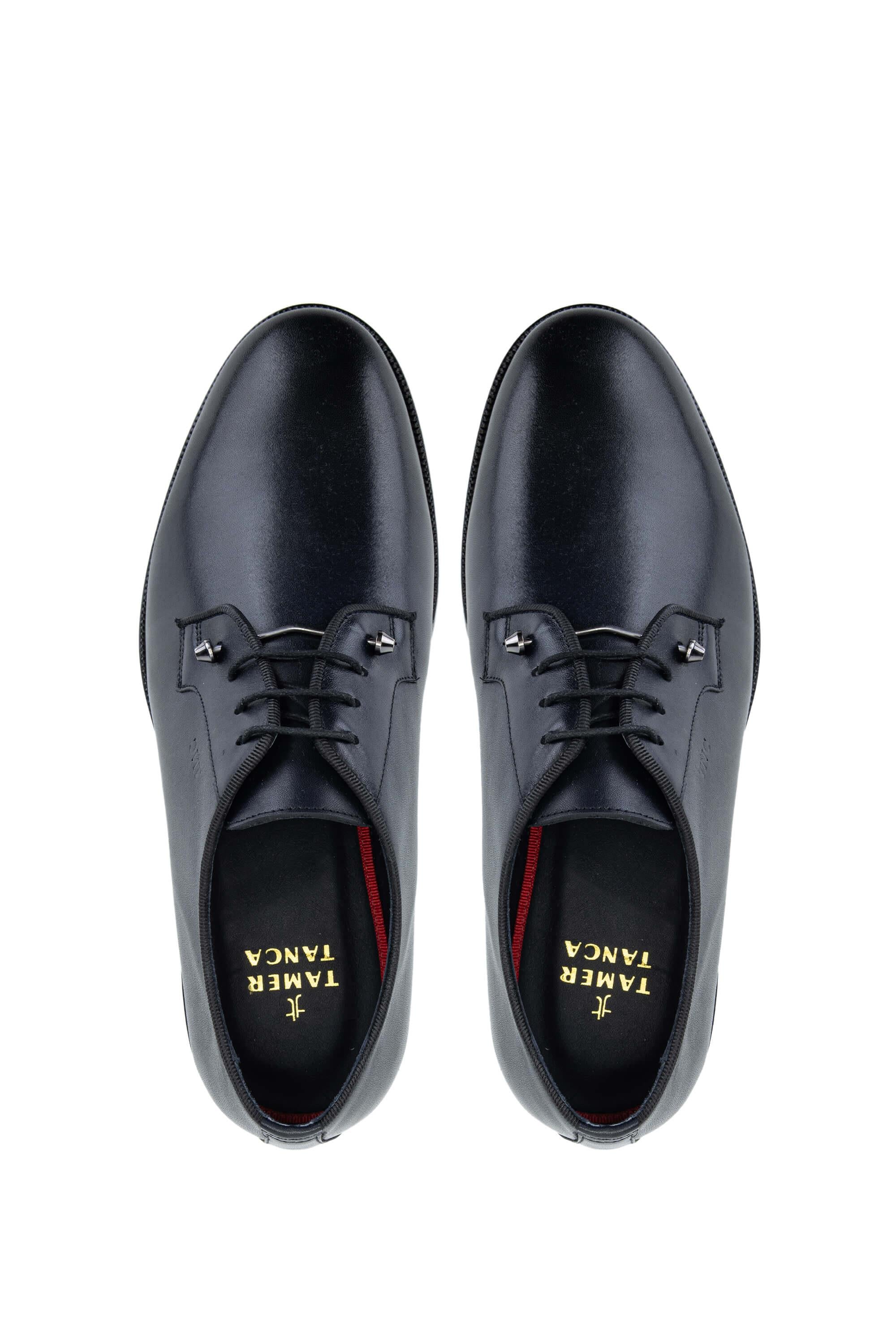 Tamer Tanca Siyah Analin Tamer Tanca Hakiki Deri Erkek Klasik Ayakkabı