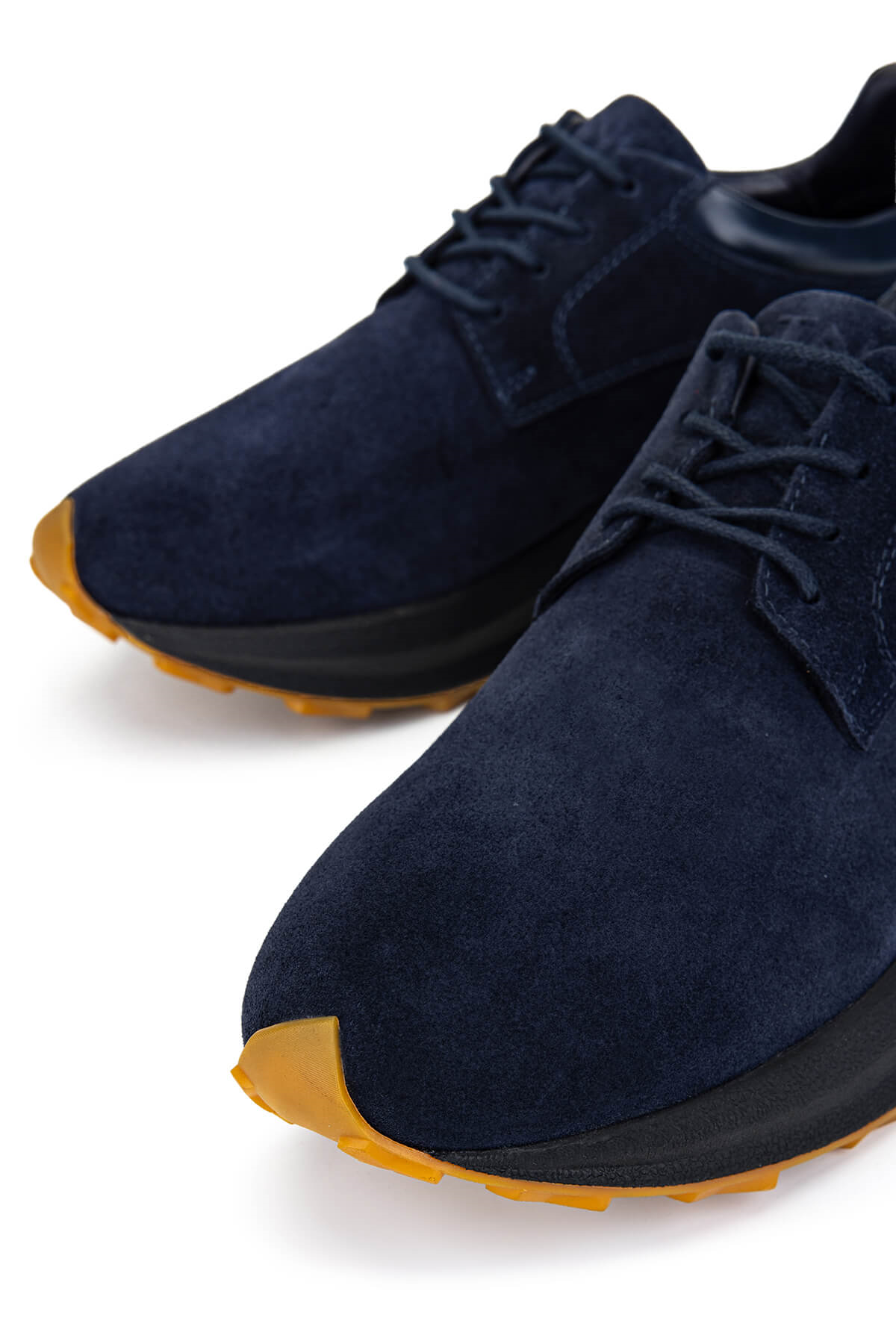 Tamer Tanca Lacivert Tamer Tanca Hakiki Erkek Deri Sneakers Spor Ayakkabı