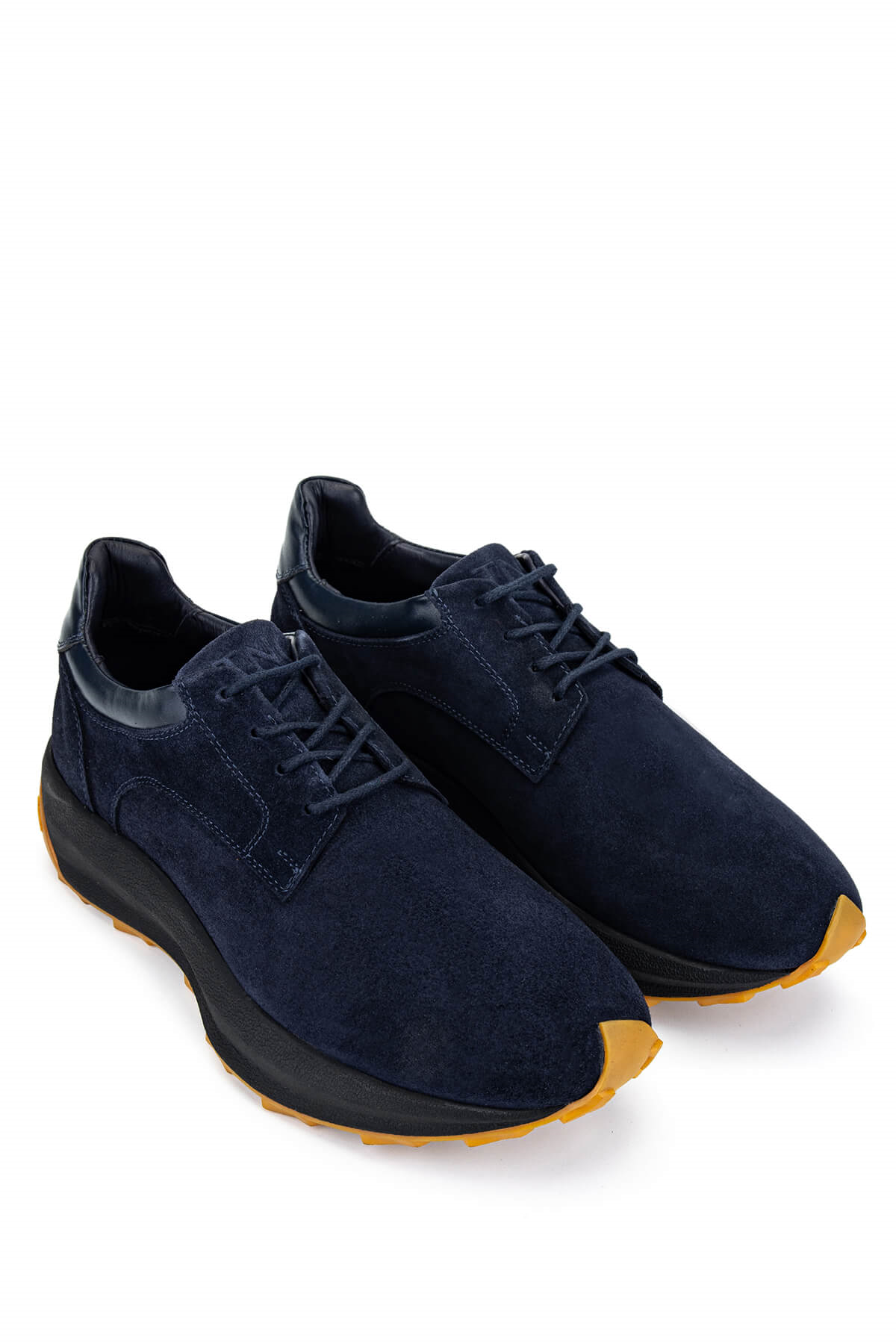 Tamer Tanca Lacivert Tamer Tanca Hakiki Erkek Deri Sneakers Spor Ayakkabı
