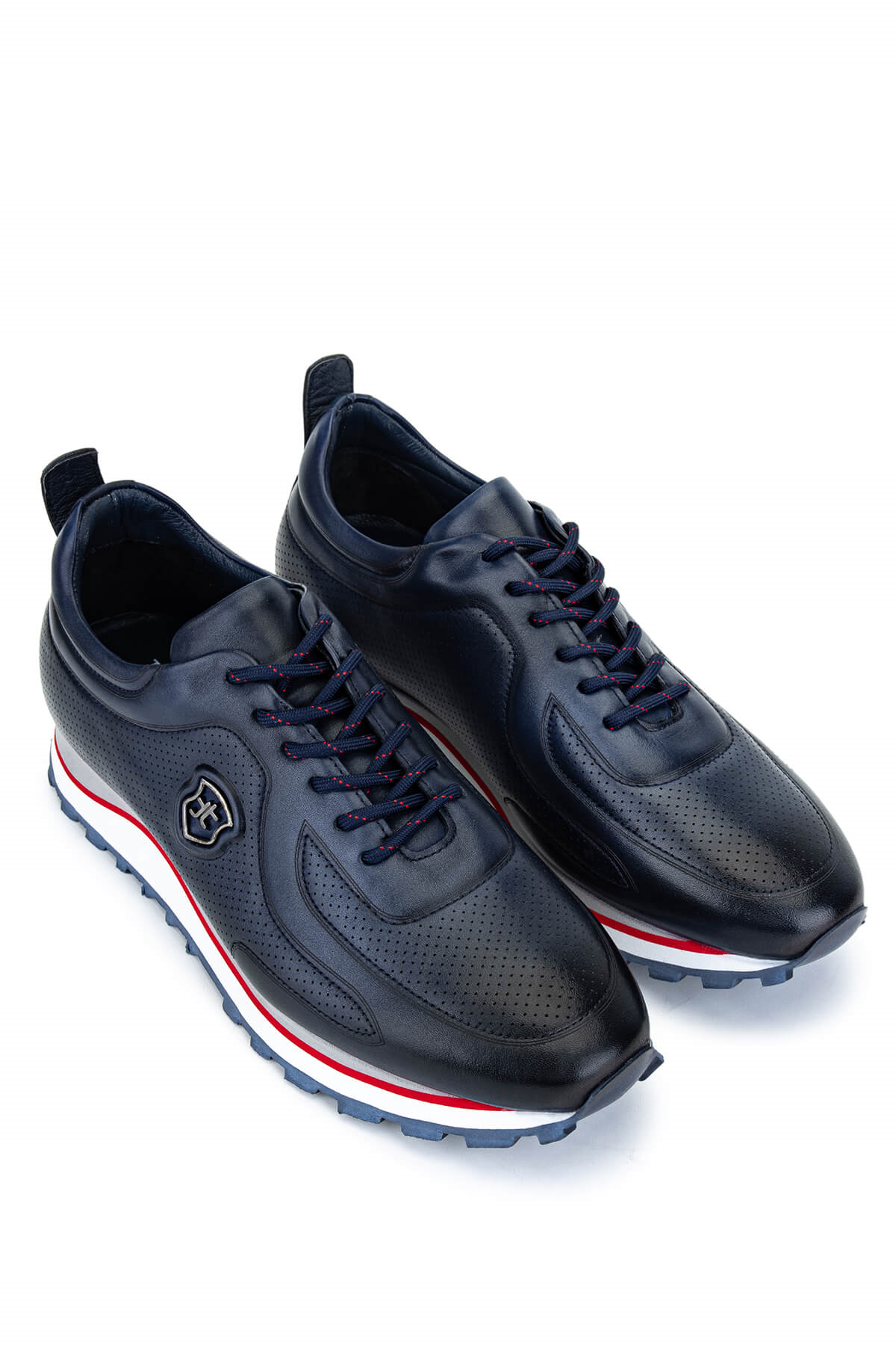 Tamer Tanca Lacivert Tamer Tanca Hakiki Erkek Deri Casual Ayakkabı