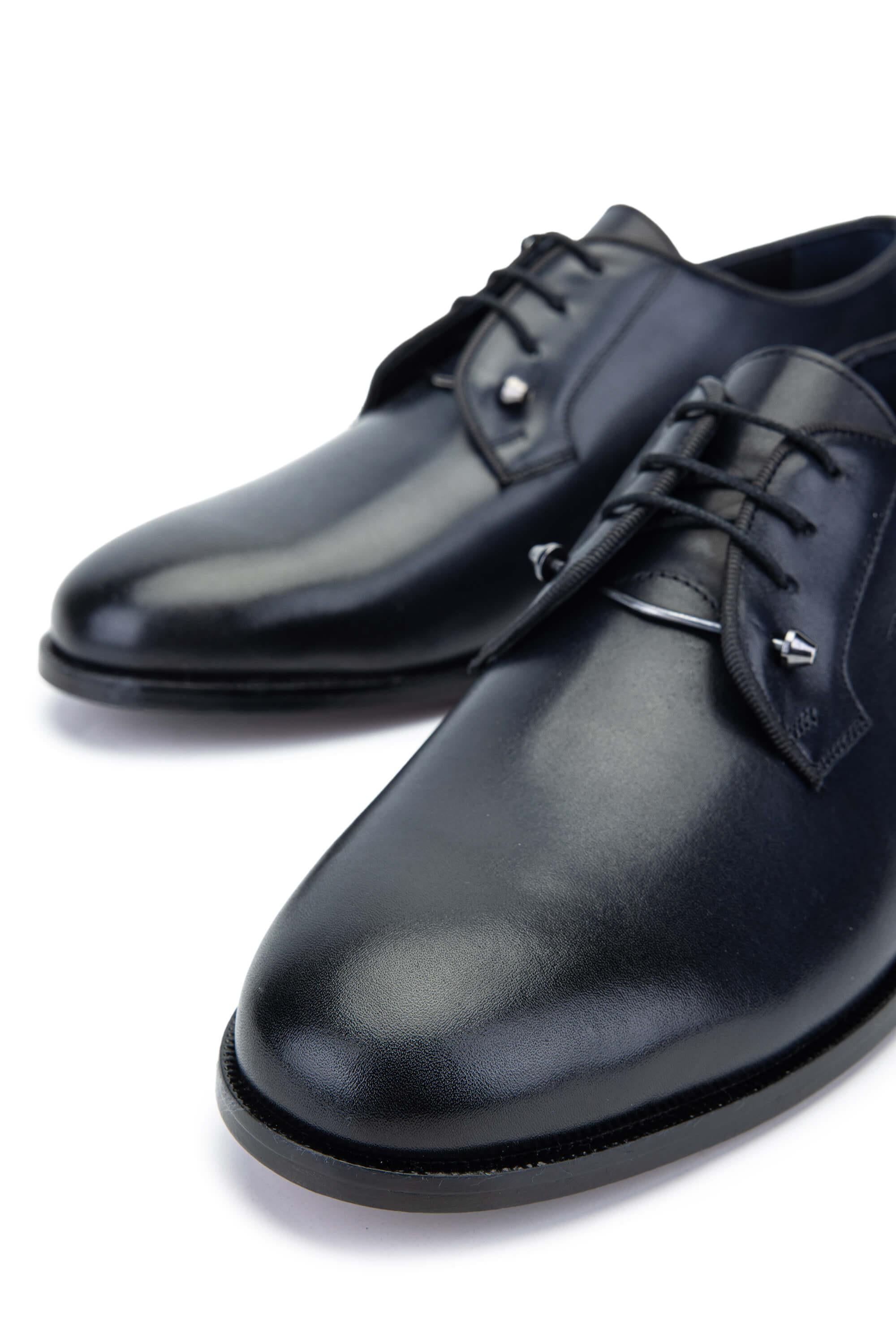 Tamer Tanca Siyah Analin Tamer Tanca Hakiki Deri Erkek Klasik Ayakkabı