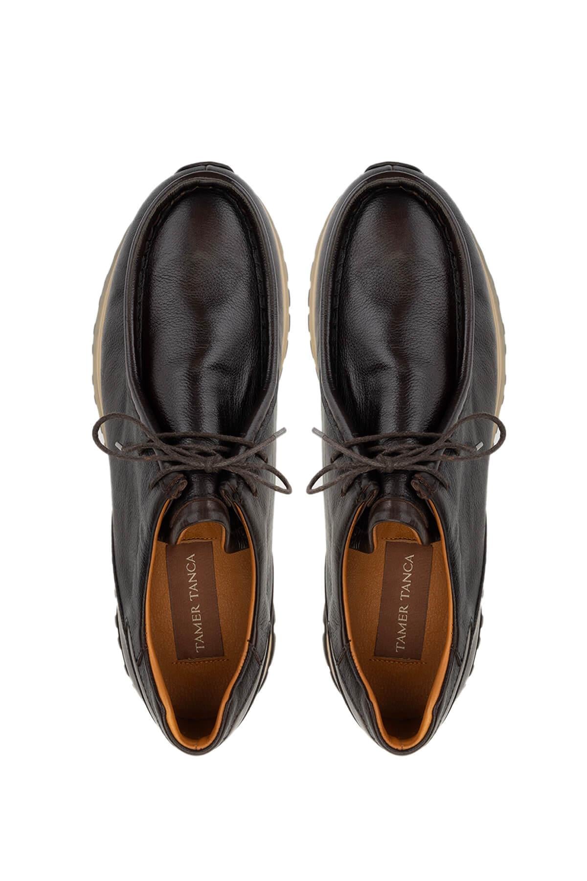 Tamer Tanca Siyah Tamer Tanca Hakiki Erkek Deri Deri Casual Ayakkabı