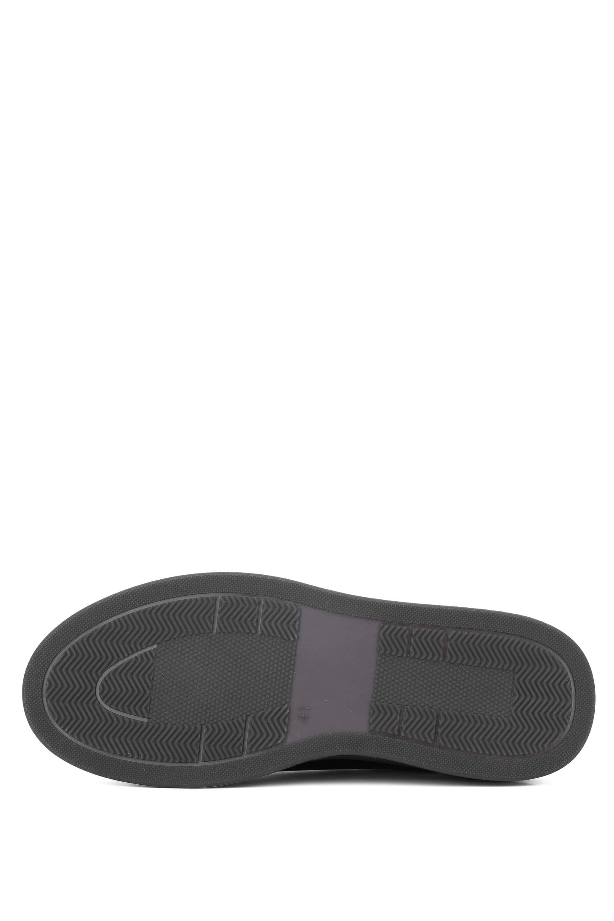 Tamer Tanca Siyah Açma Tamer Tanca Hakiki Erkek Deri Sneakers Spor Ayakkabı