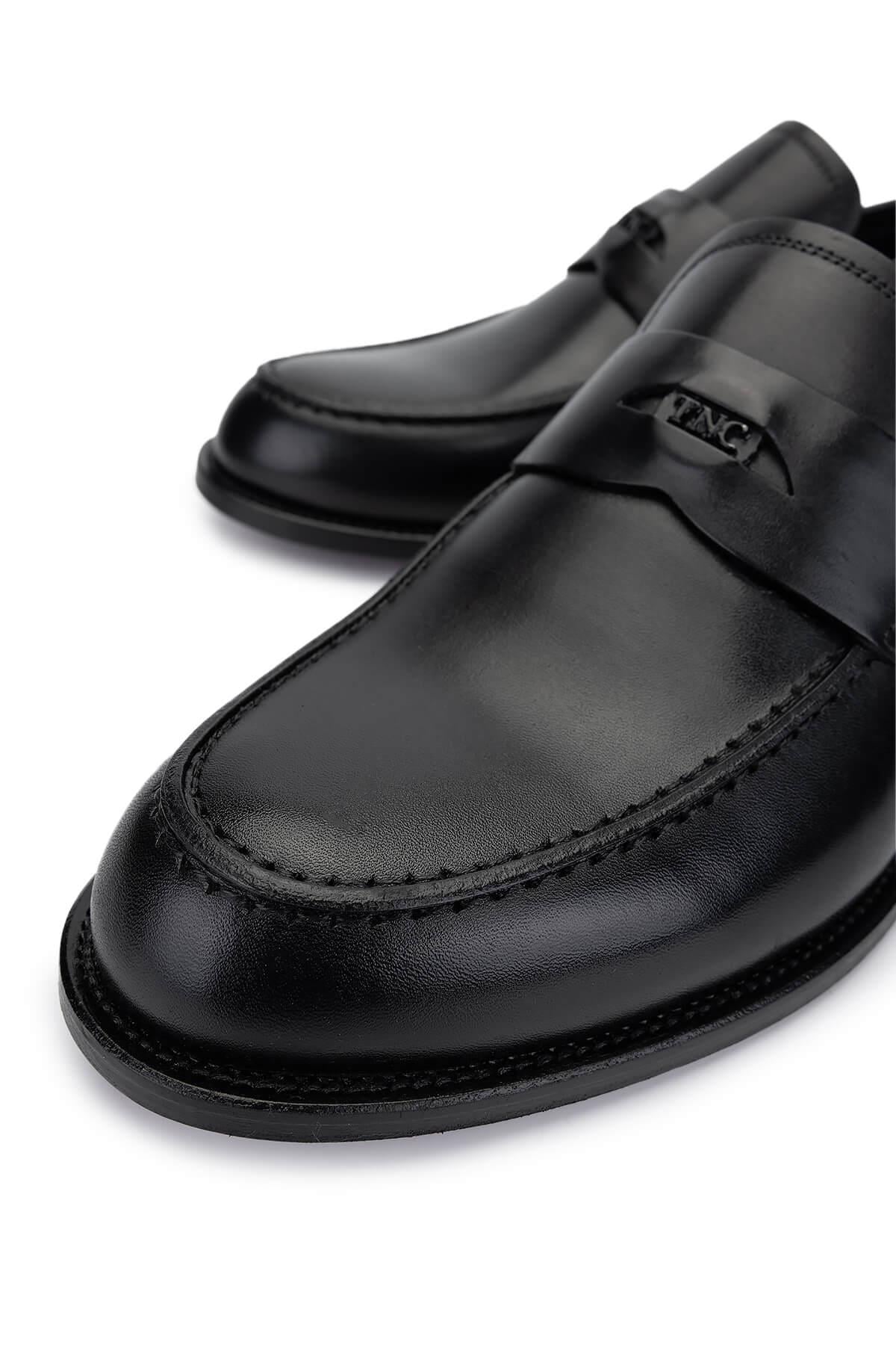 Tamer Tanca Siyah Açma Tamer Tanca Hakiki Deri Erkek Makosen Ayakkabı
