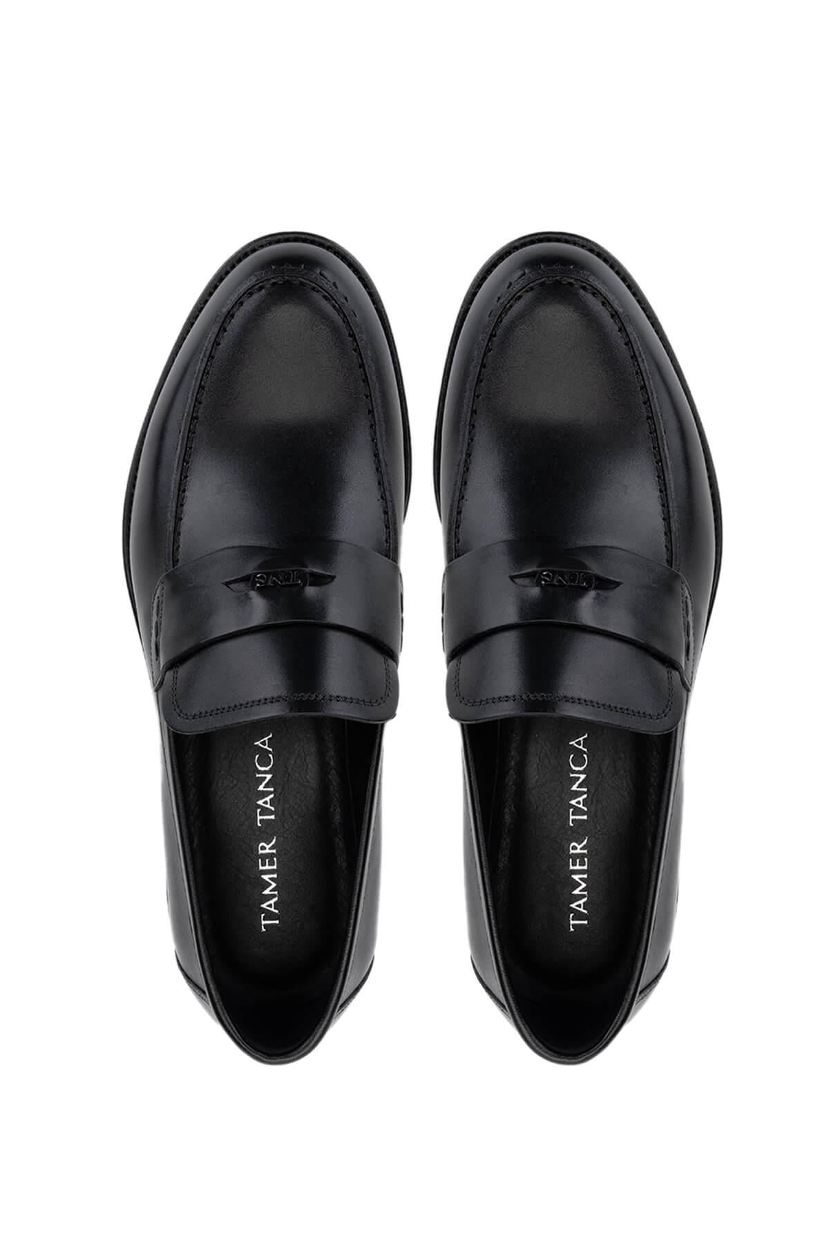 Tamer Tanca Siyah Açma Tamer Tanca Hakiki Deri Erkek Makosen Ayakkabı