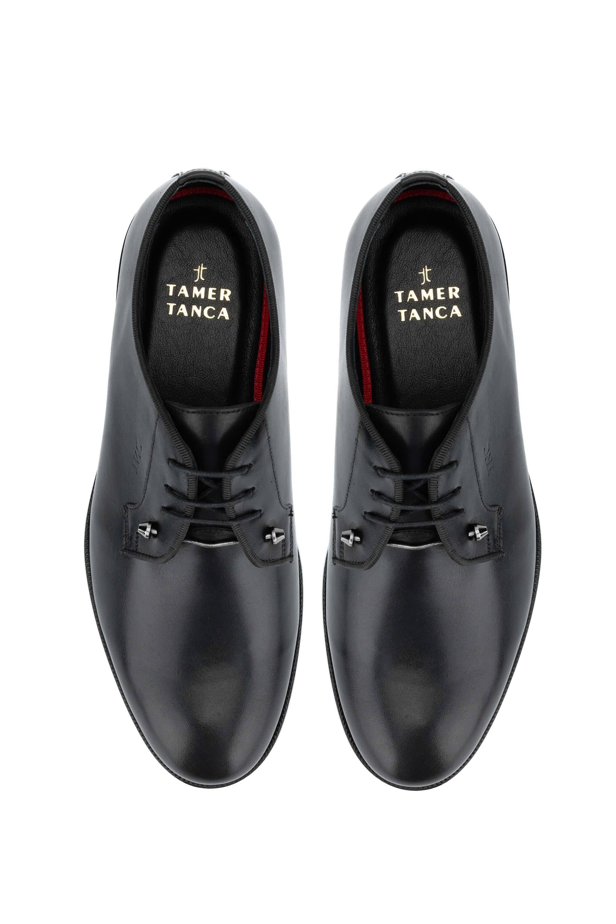 Tamer Tanca Siyah Analin Tamer Tanca Hakiki Deri Erkek Klasik Ayakkabı