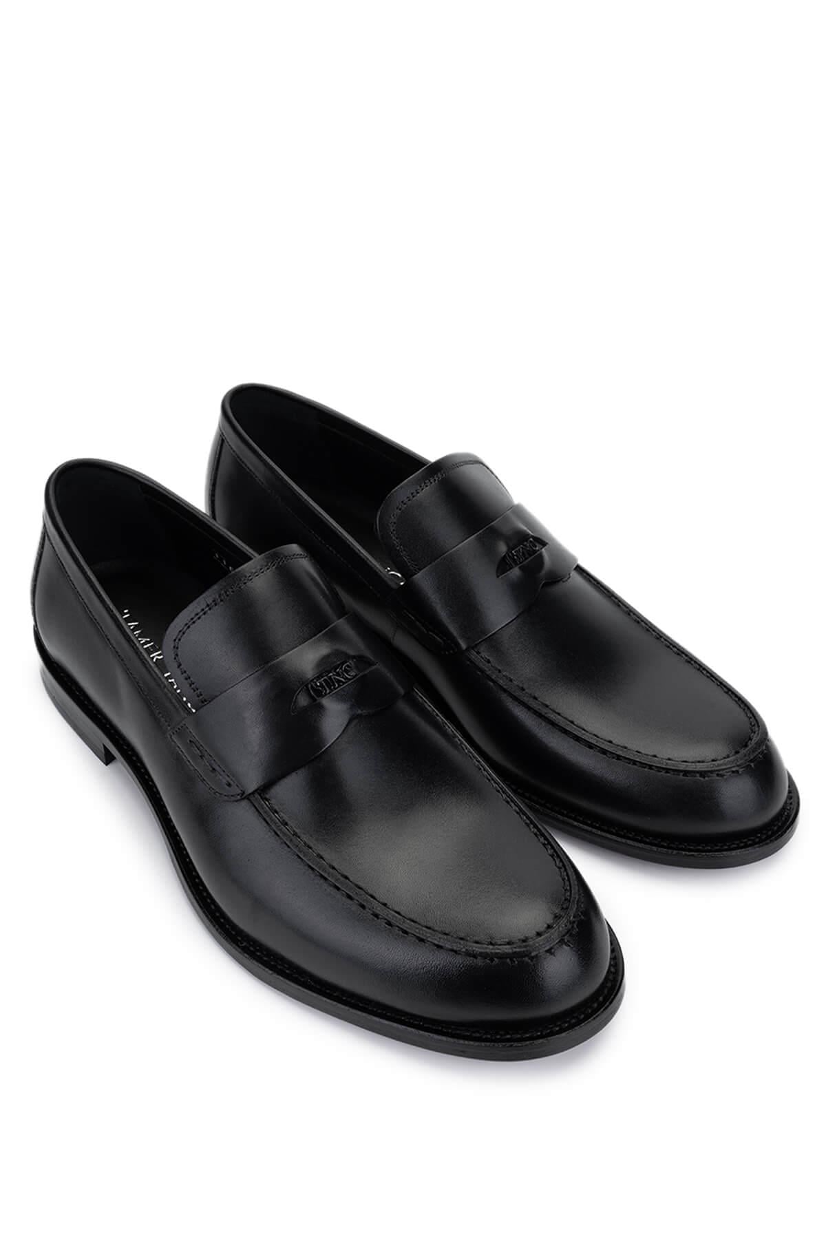 Tamer Tanca Siyah Açma Tamer Tanca Hakiki Deri Erkek Makosen Ayakkabı