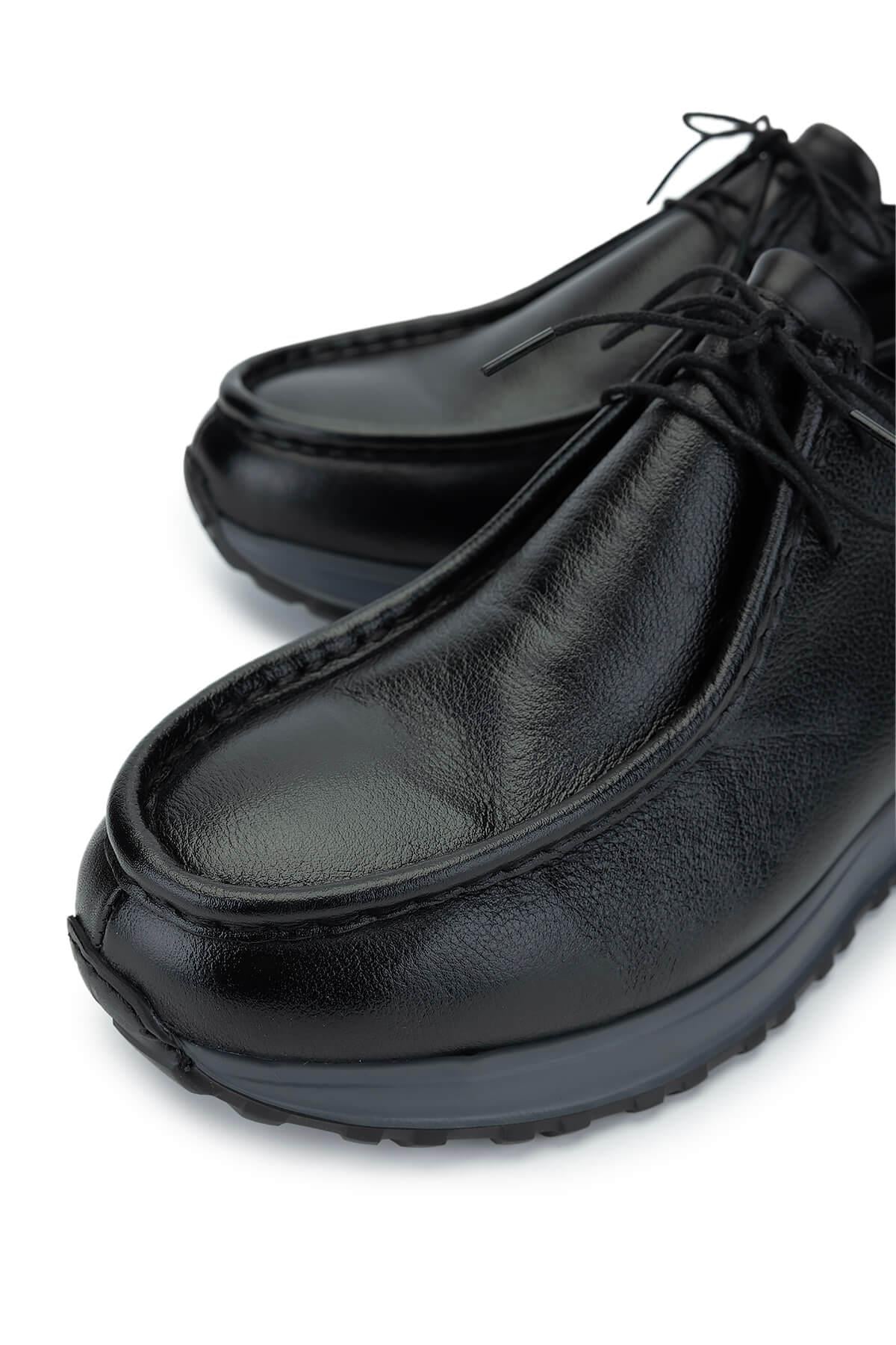 Tamer Tanca Siyah Tamer Tanca Hakiki Erkek Deri Deri Casual Ayakkabı